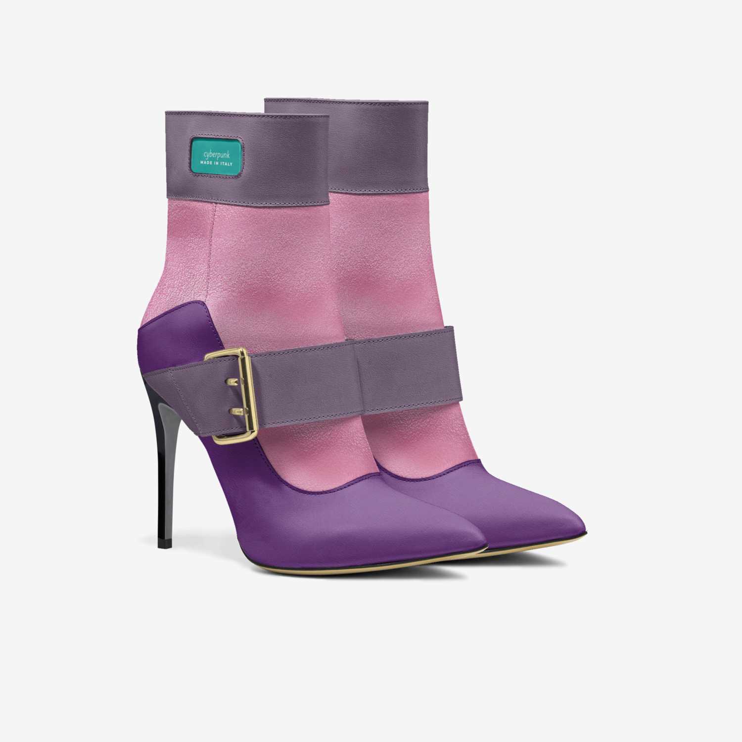 cyberpunk custom made in Italy shoes by Ny-leeka Jackson | Double view