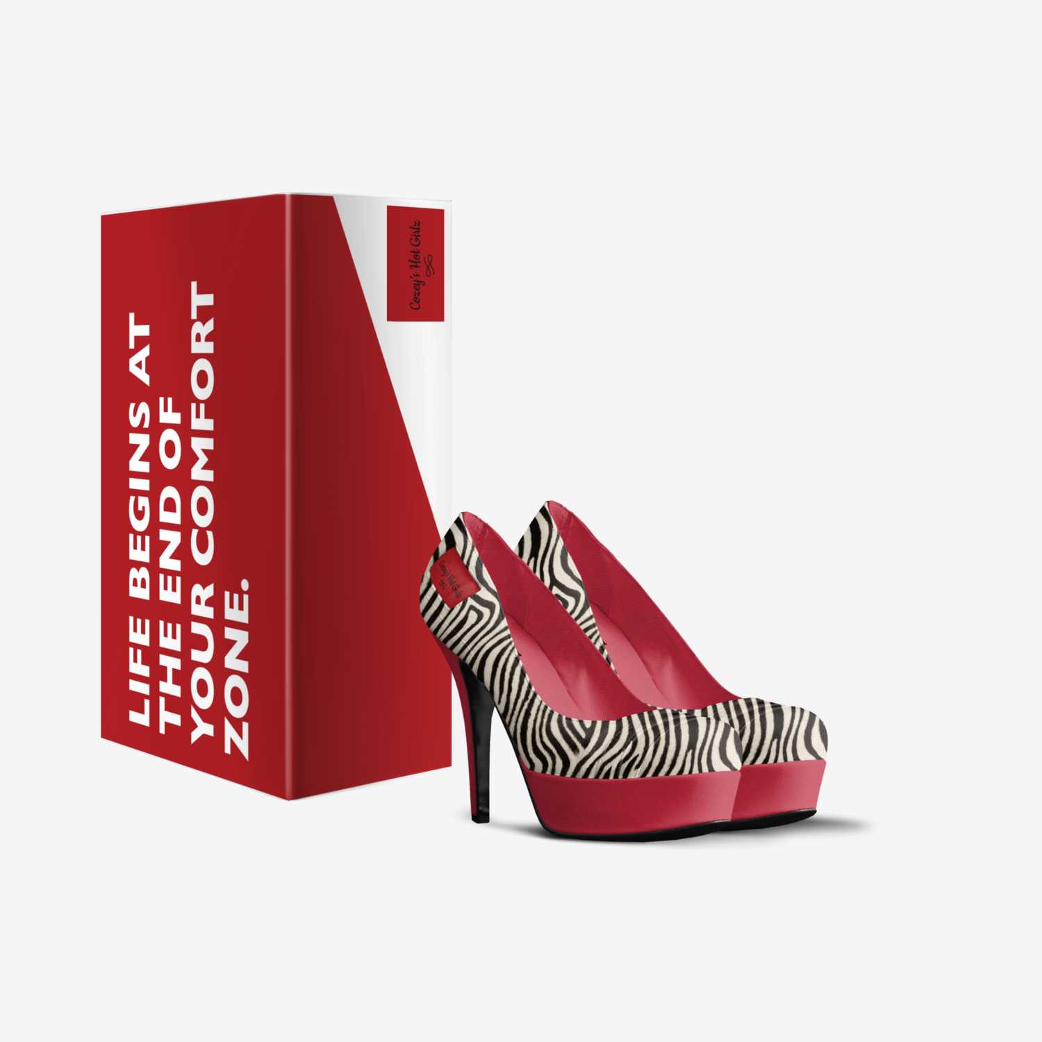 Cozey’s Hot Girlz custom made in Italy shoes by Juawana Holmes | Box view