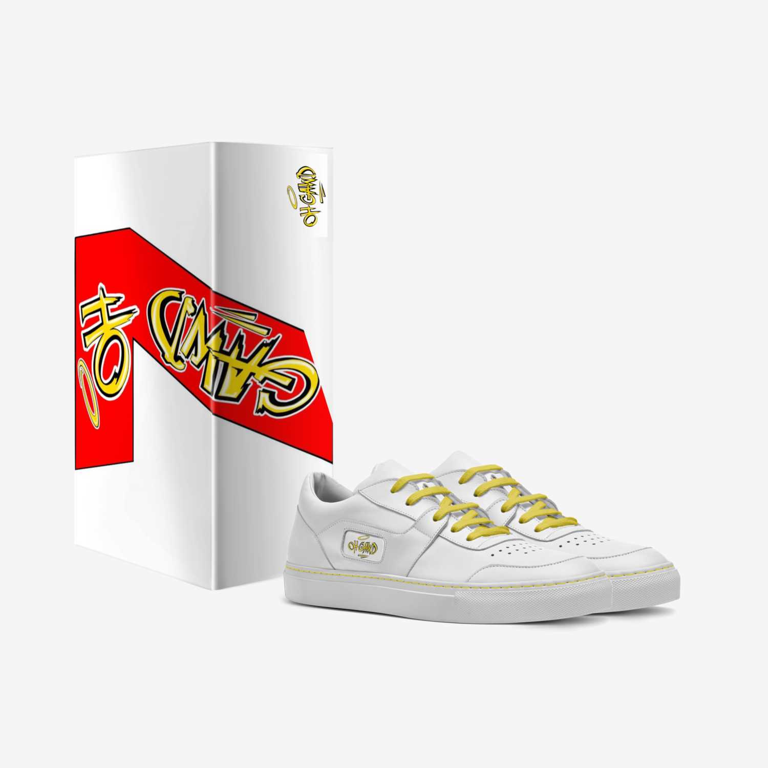 OG WHITE PLANE'$ custom made in Italy shoes by Badbreed International | Box view