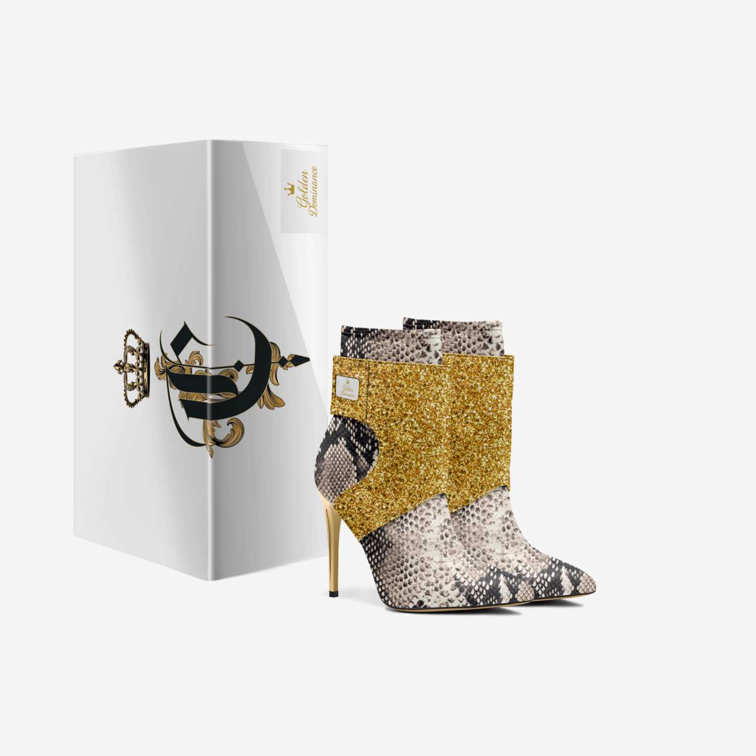 Golden Dominance custom made in Italy shoes by Clarence Kelly | Box view