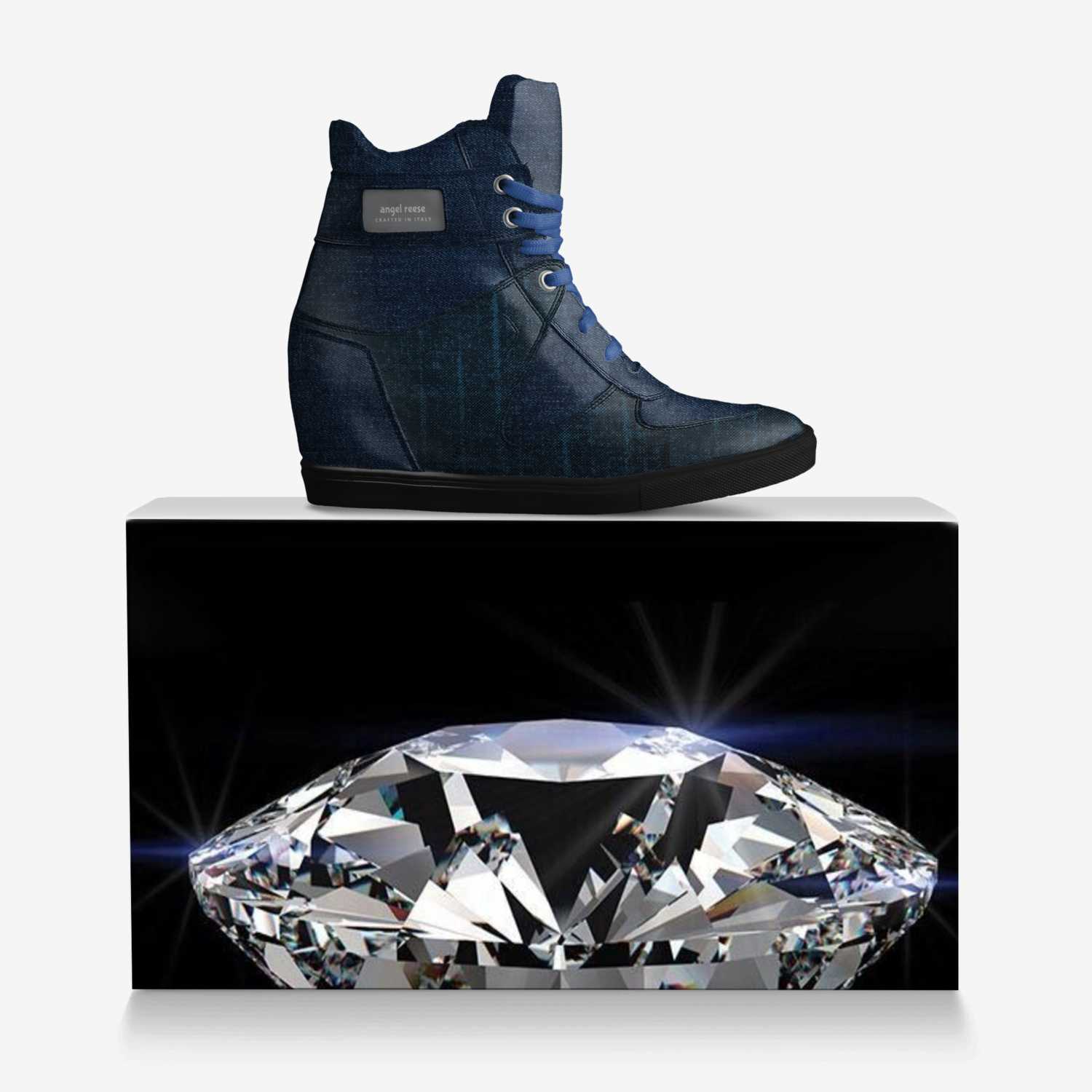 angel reese custom made in Italy shoes by Ny-leeka Jackson | Over box view