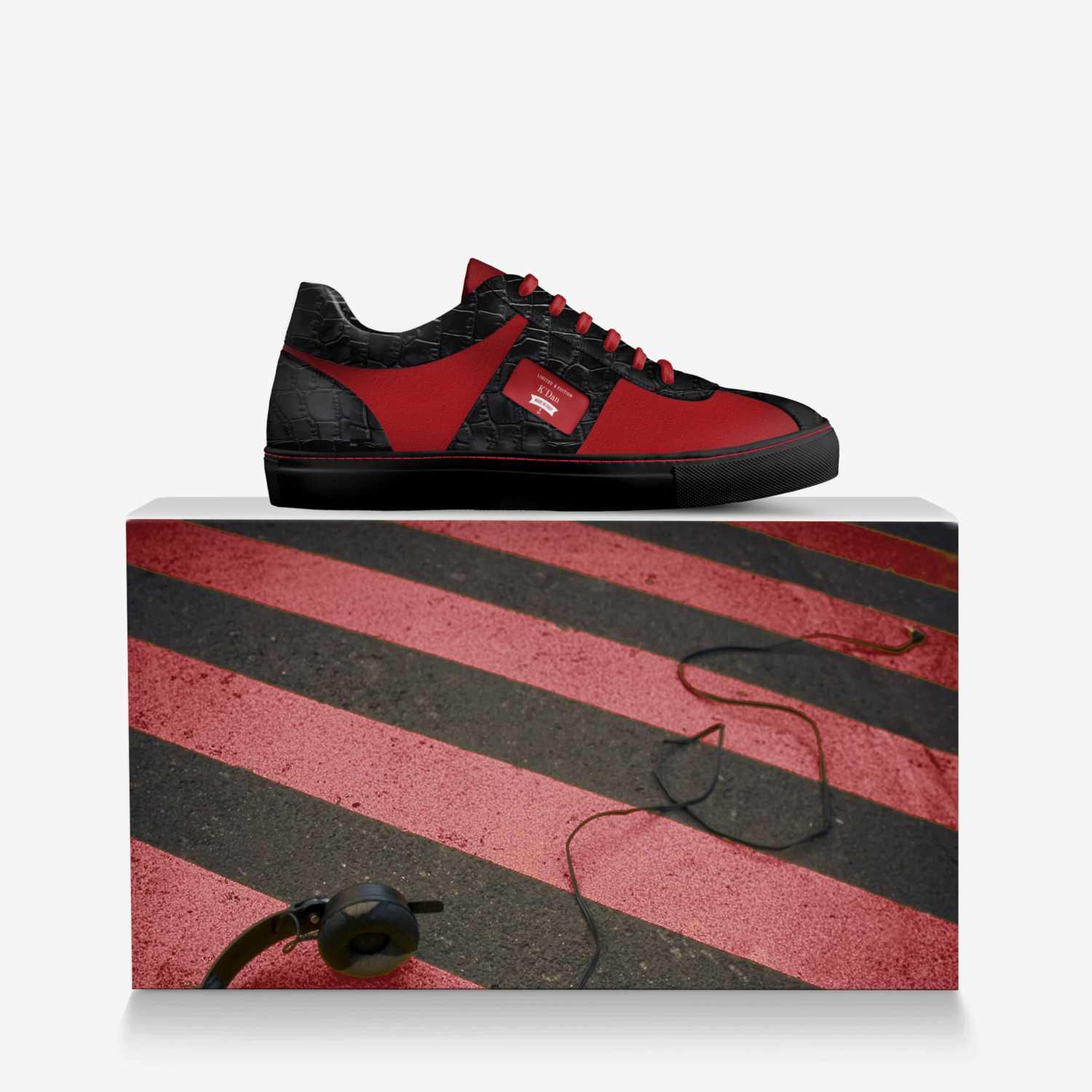 Aloof custom made in Italy shoes by K Dan | Over box view