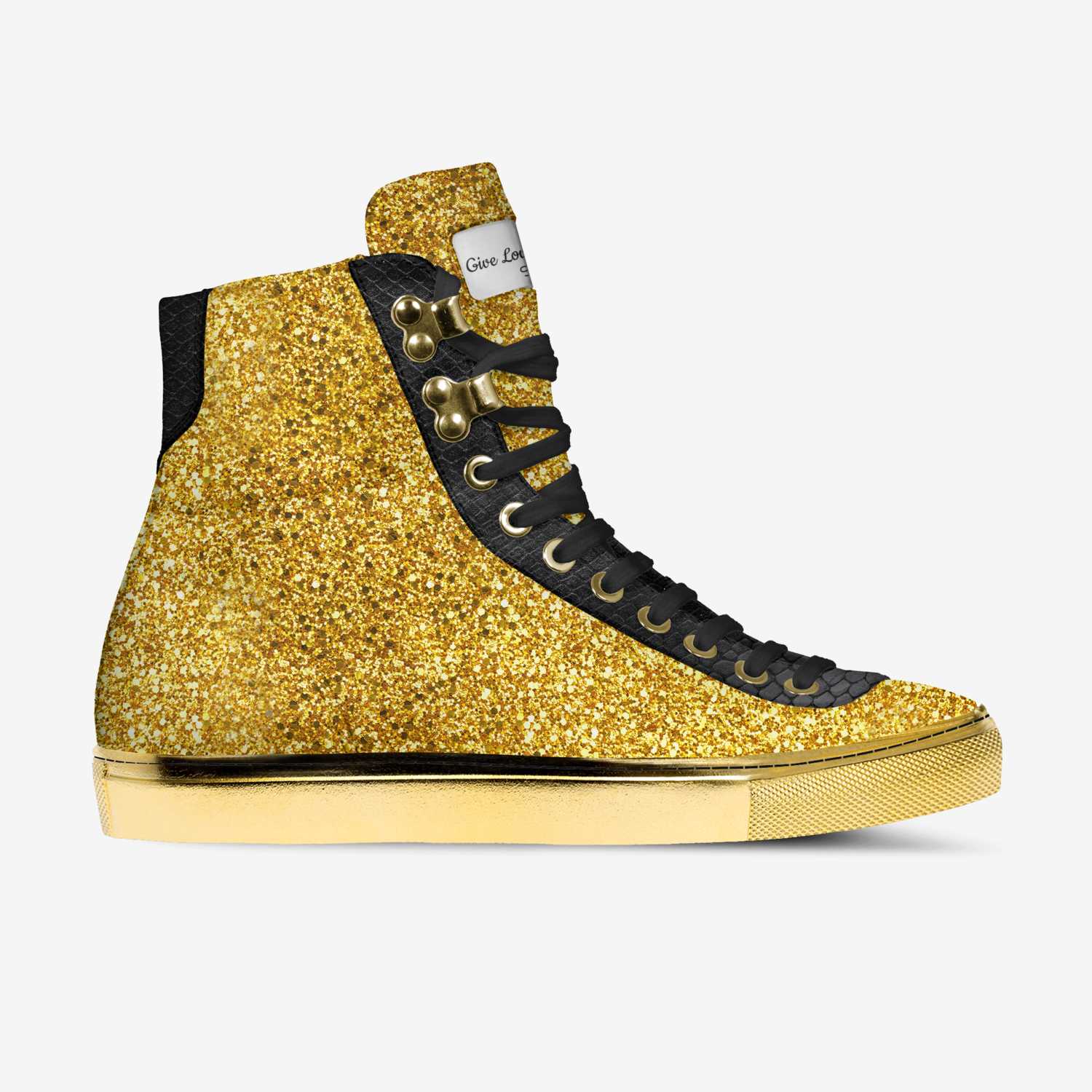 Give Love Pisces K custom made in Italy shoes by Lisa Brent | Side view