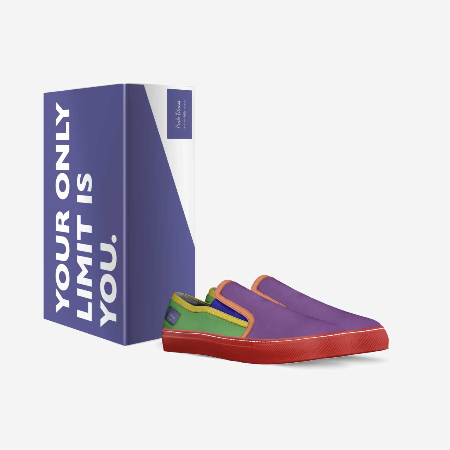 Pride Fitness custom made in Italy shoes by Benjamin Young | Box view