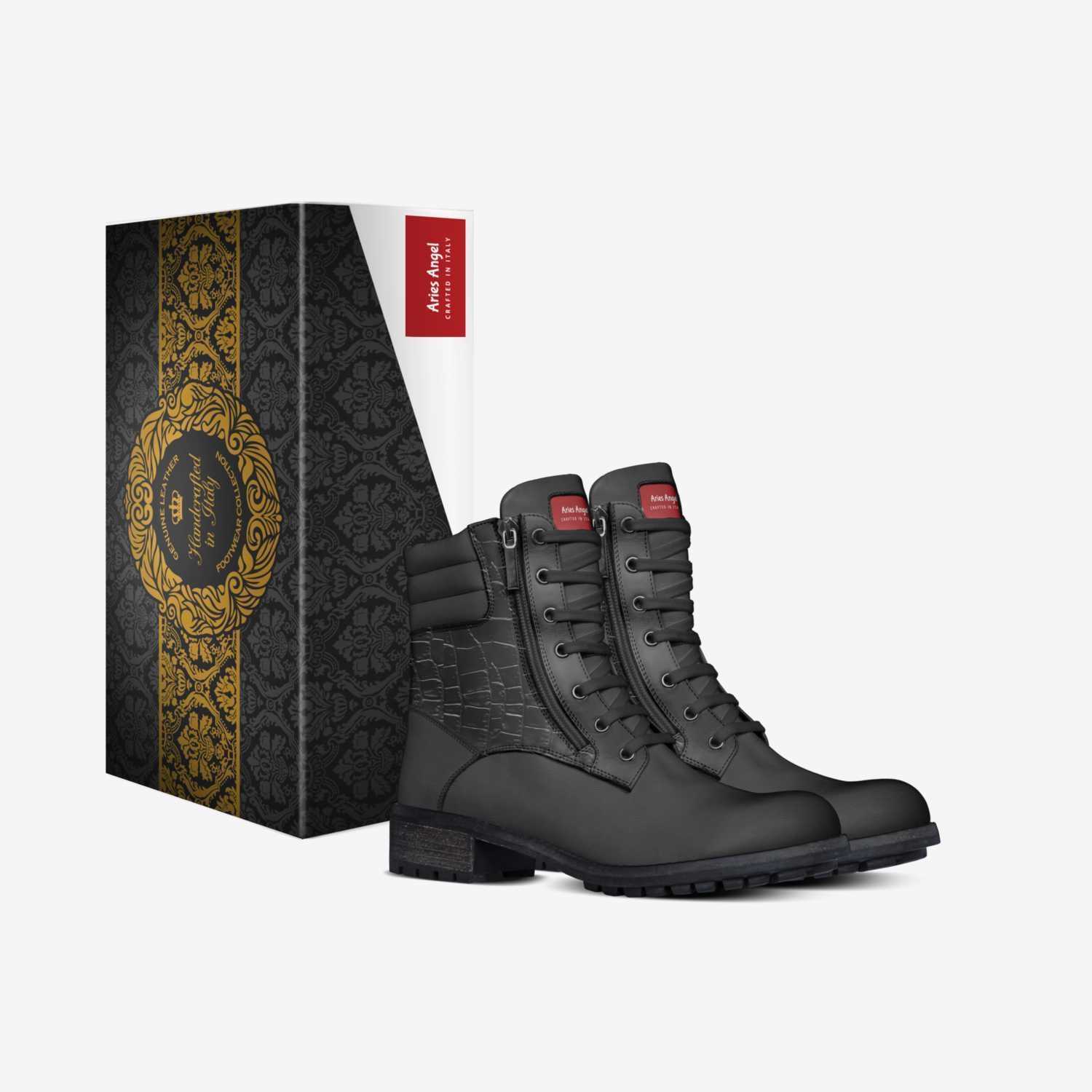 Aries Angel custom made in Italy shoes by Lois Kasuboski | Box view