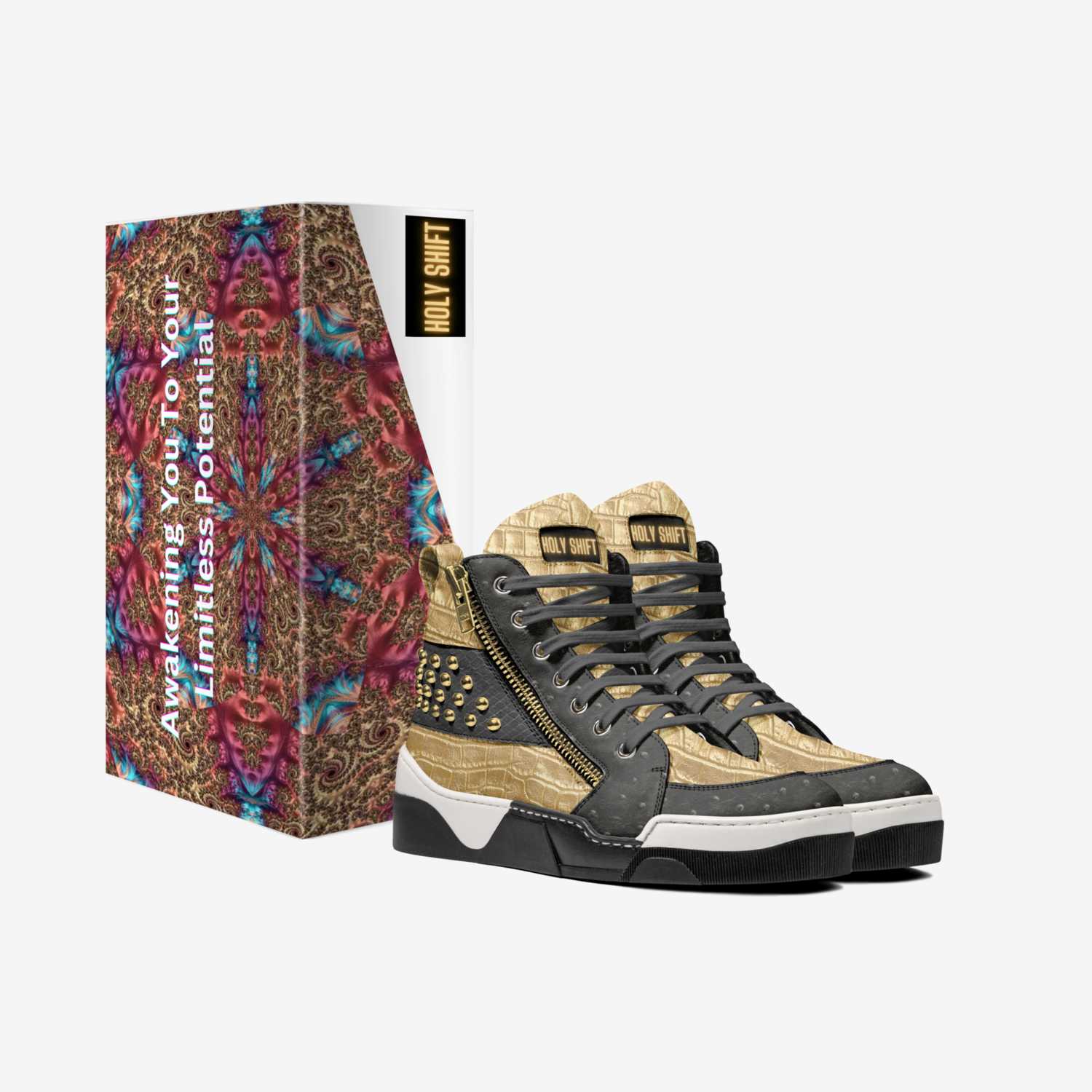 Holy Shift custom made in Italy shoes by Katherine Swanson | Box view