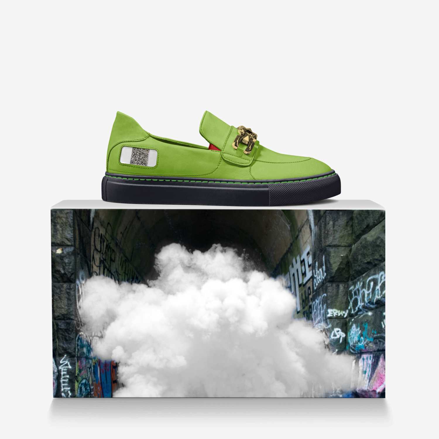 Life Clothin' custom made in Italy shoes by Rashieme Mcfadden | Over box view