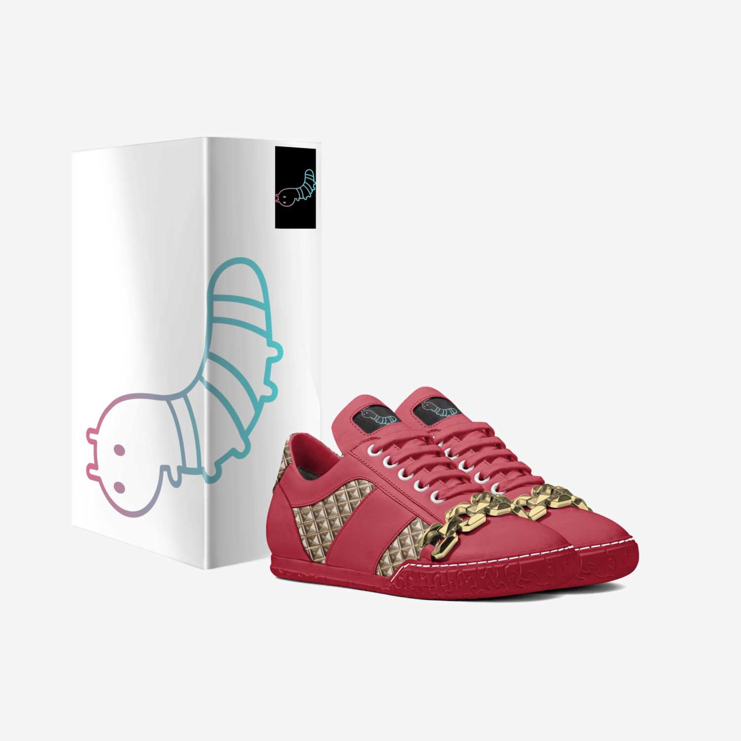 Gold Velvet Crisps custom made in Italy shoes by Zachary Sanders | Box view