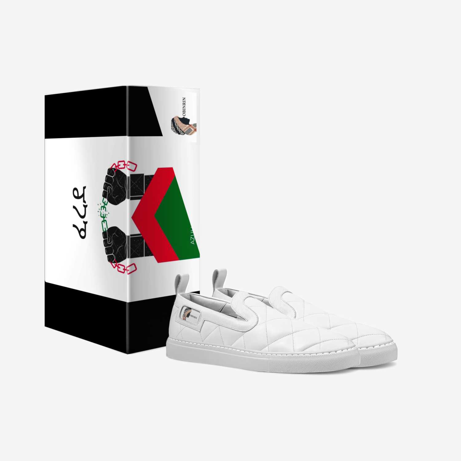 ልዑል ሰላም custom made in Italy shoes by Azulka Ogun | Box view