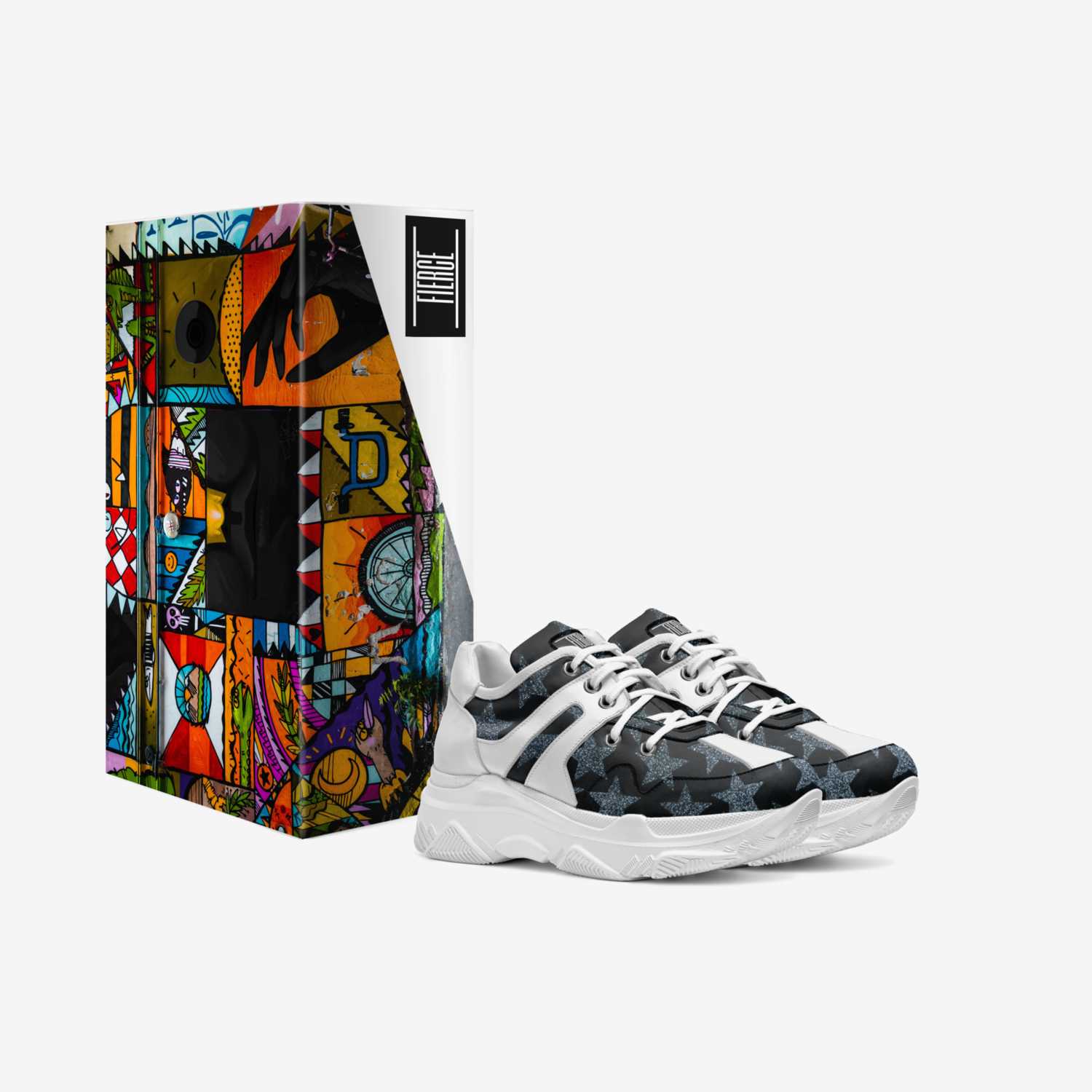 concrete lion custom made in Italy shoes by Rodney R. | Box view