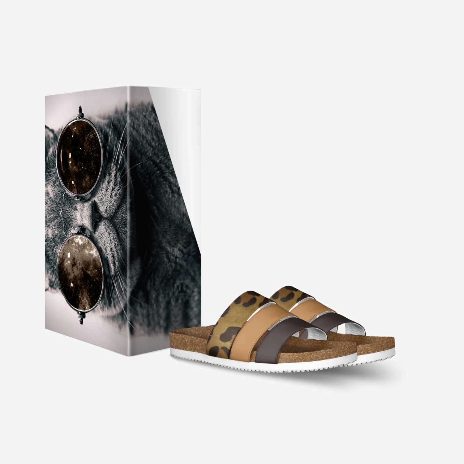 concrete lion custom made in Italy shoes by Rodney R. | Box view
