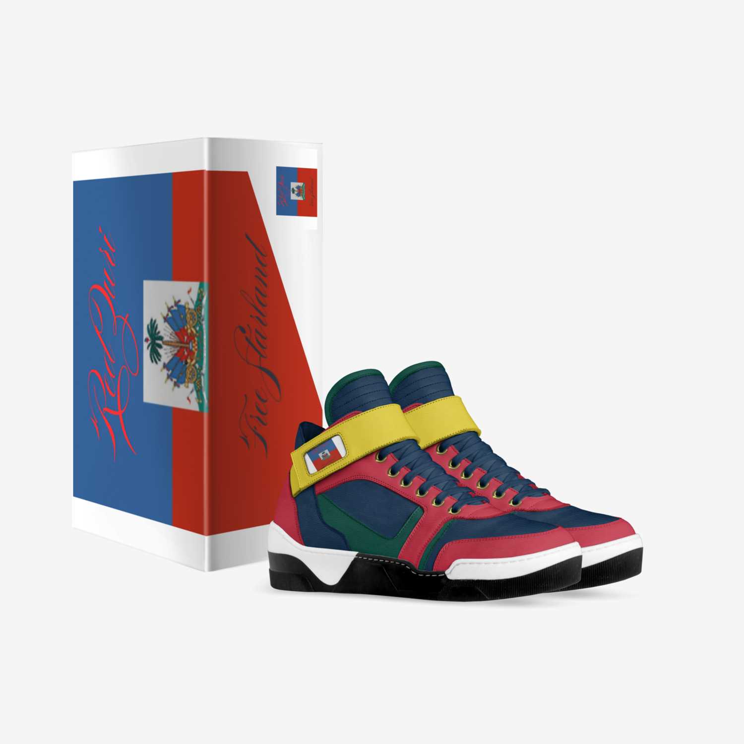 Red Zuri limited  custom made in Italy shoes by Davern Frazier | Box view