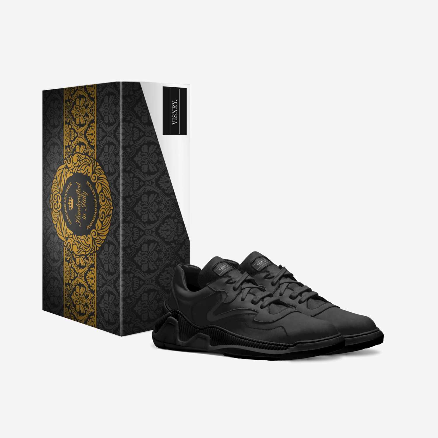 Terra noire custom made in Italy shoes by Dom The Visionary | Box view