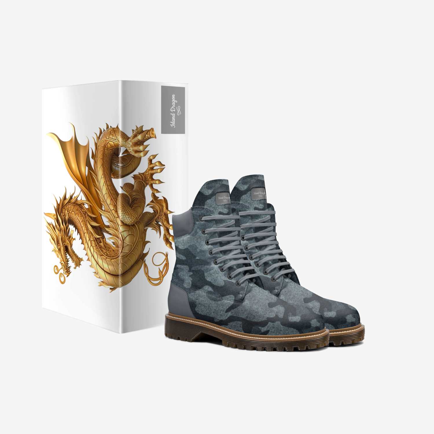 Island Dragon  custom made in Italy shoes by Matthew Gilman | Box view