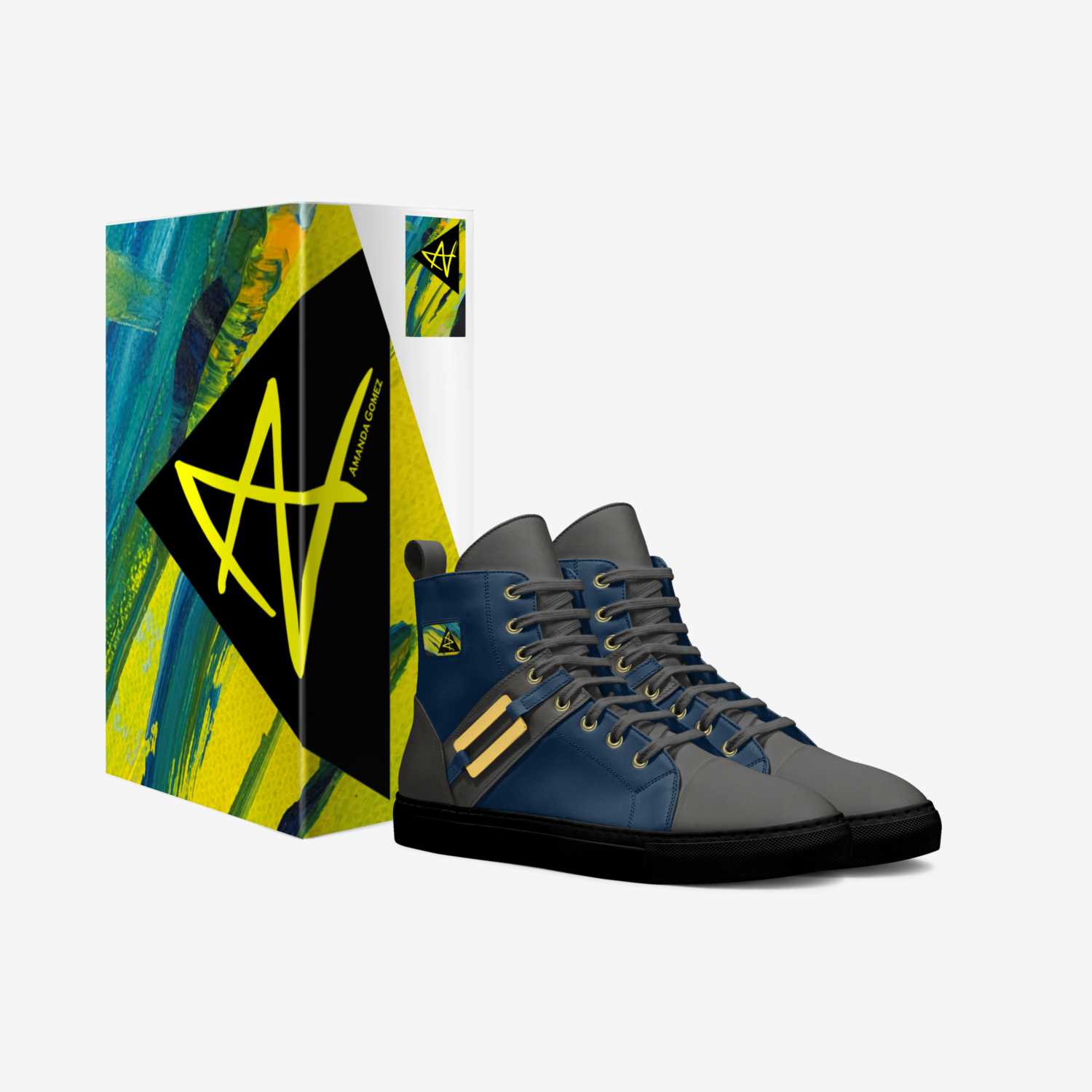 AZ Reflective custom made in Italy shoes by Amanda Gomez | Box view