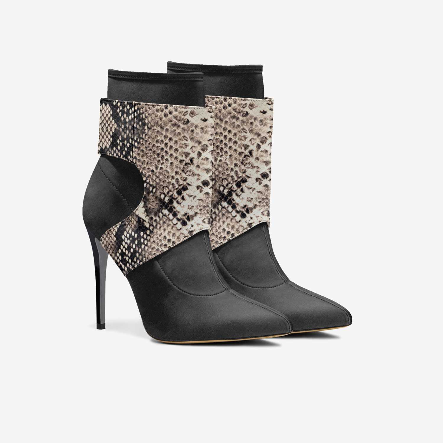Tsunami|Storm custom made in Italy shoes by Sarah Frye | Double view