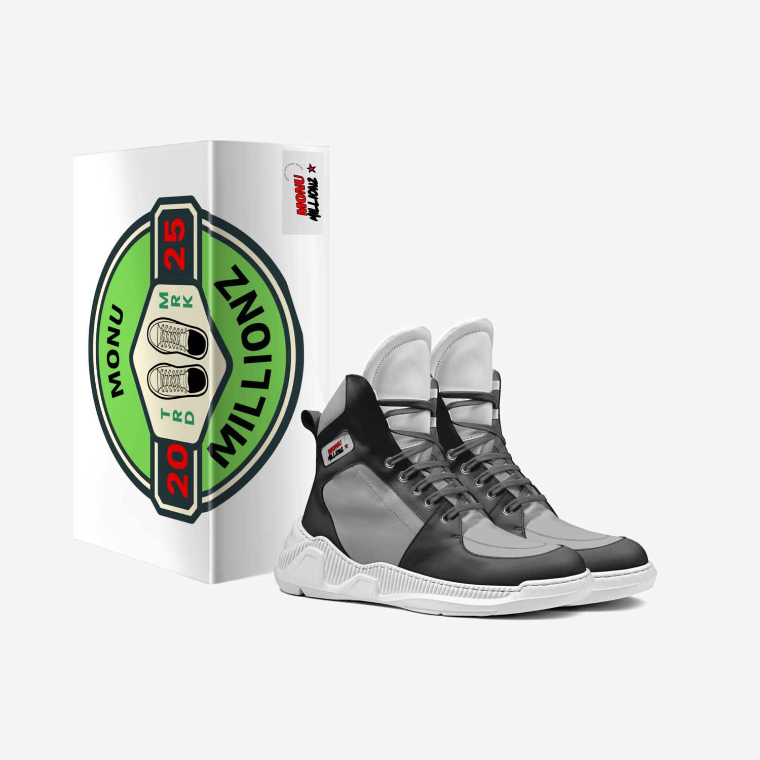Monumillionz custom made in Italy shoes by Perri Nicholson | Box view