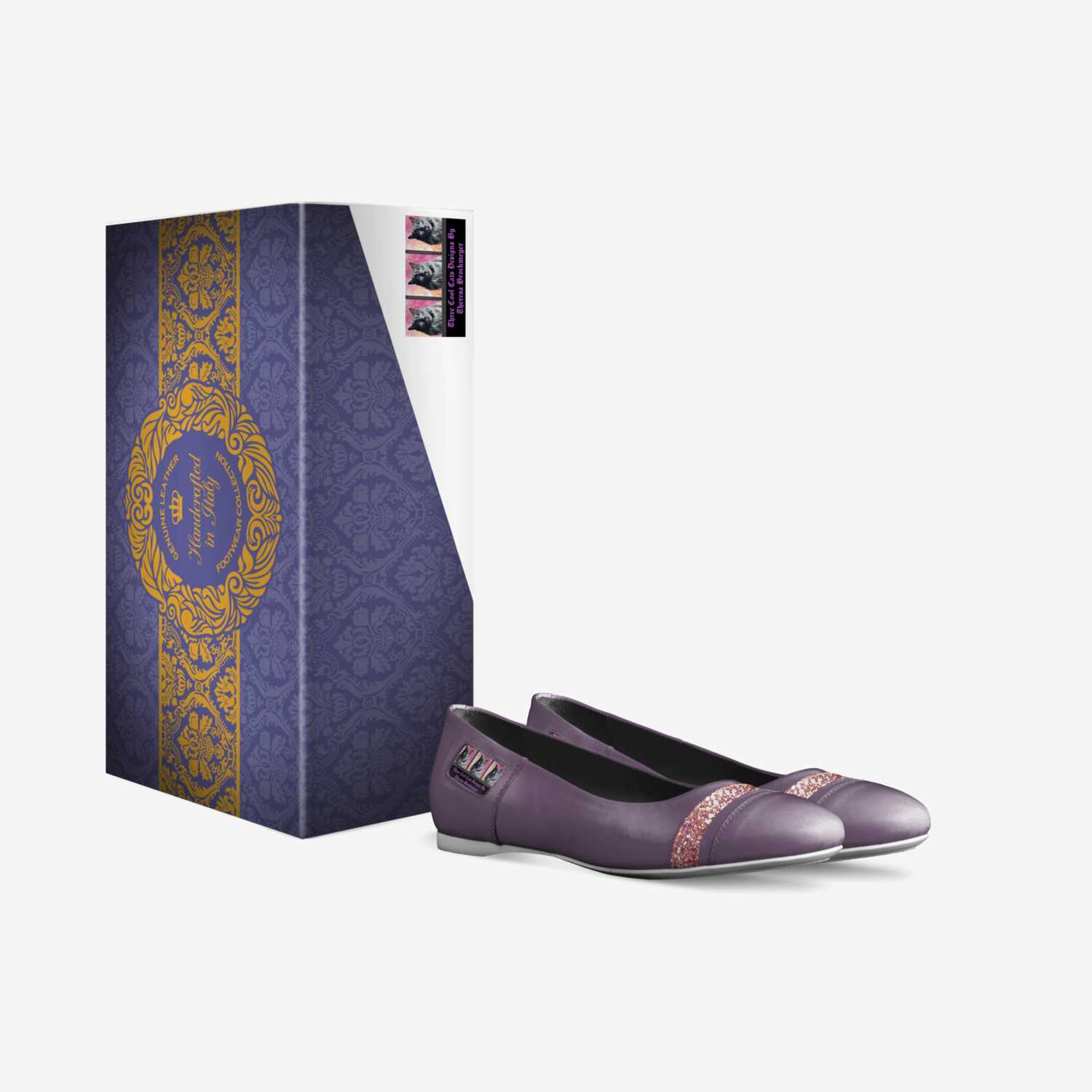 Purple Pleaser custom made in Italy shoes by Dr. Theresa Brockmeyer | Box view