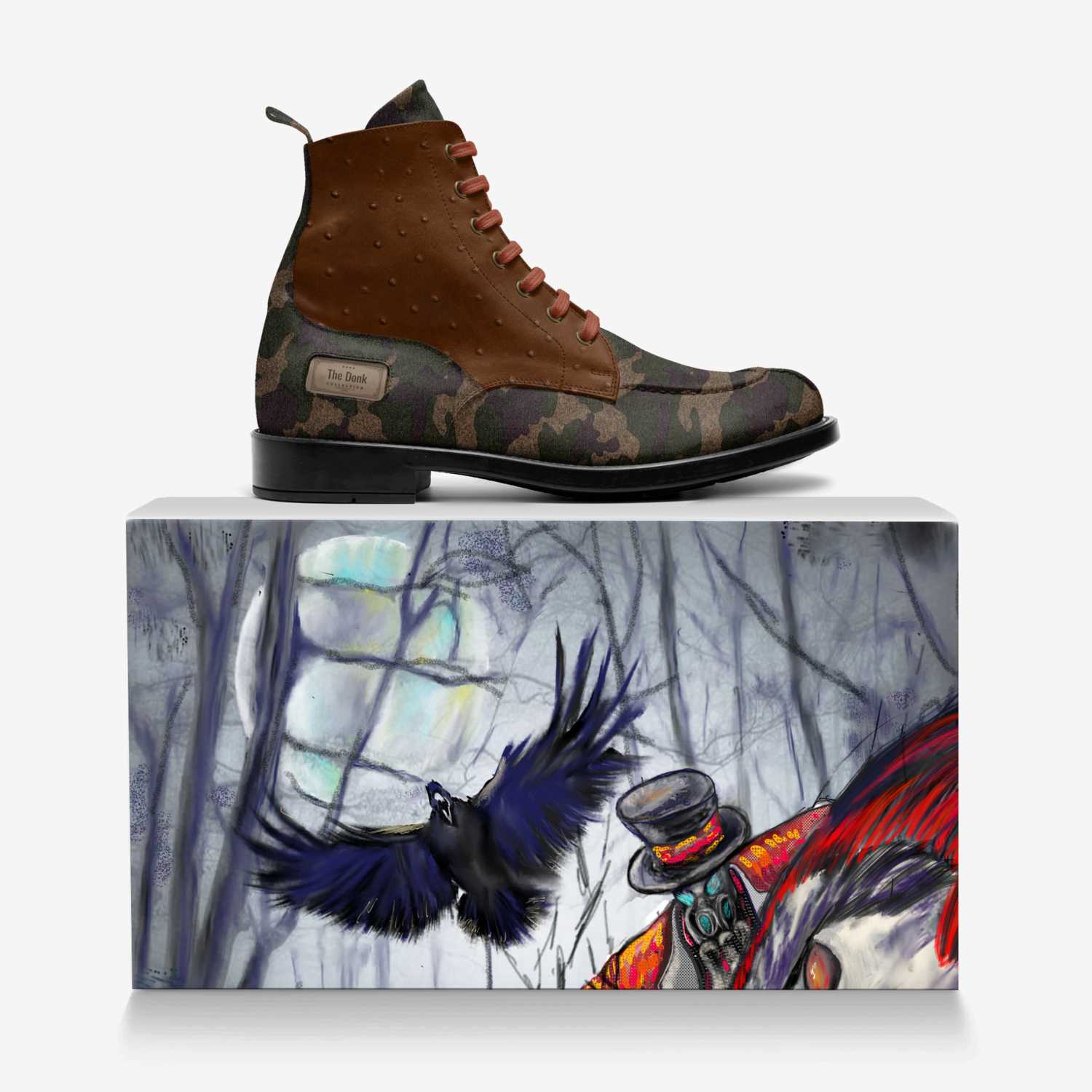 The Donk custom made in Italy shoes by Brady R Smith | Over box view