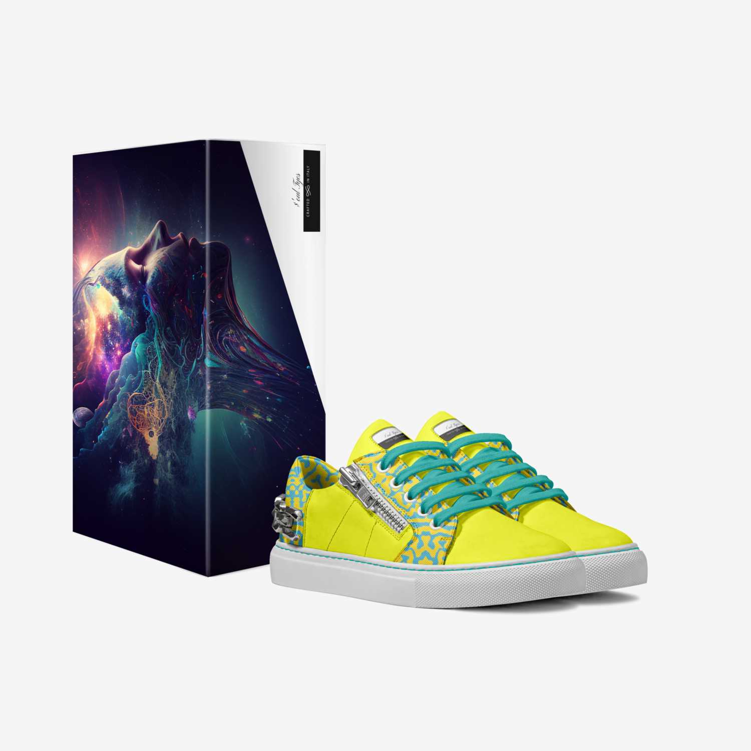 $'oul Tyes custom made in Italy shoes by Chevelle Pryce | Box view