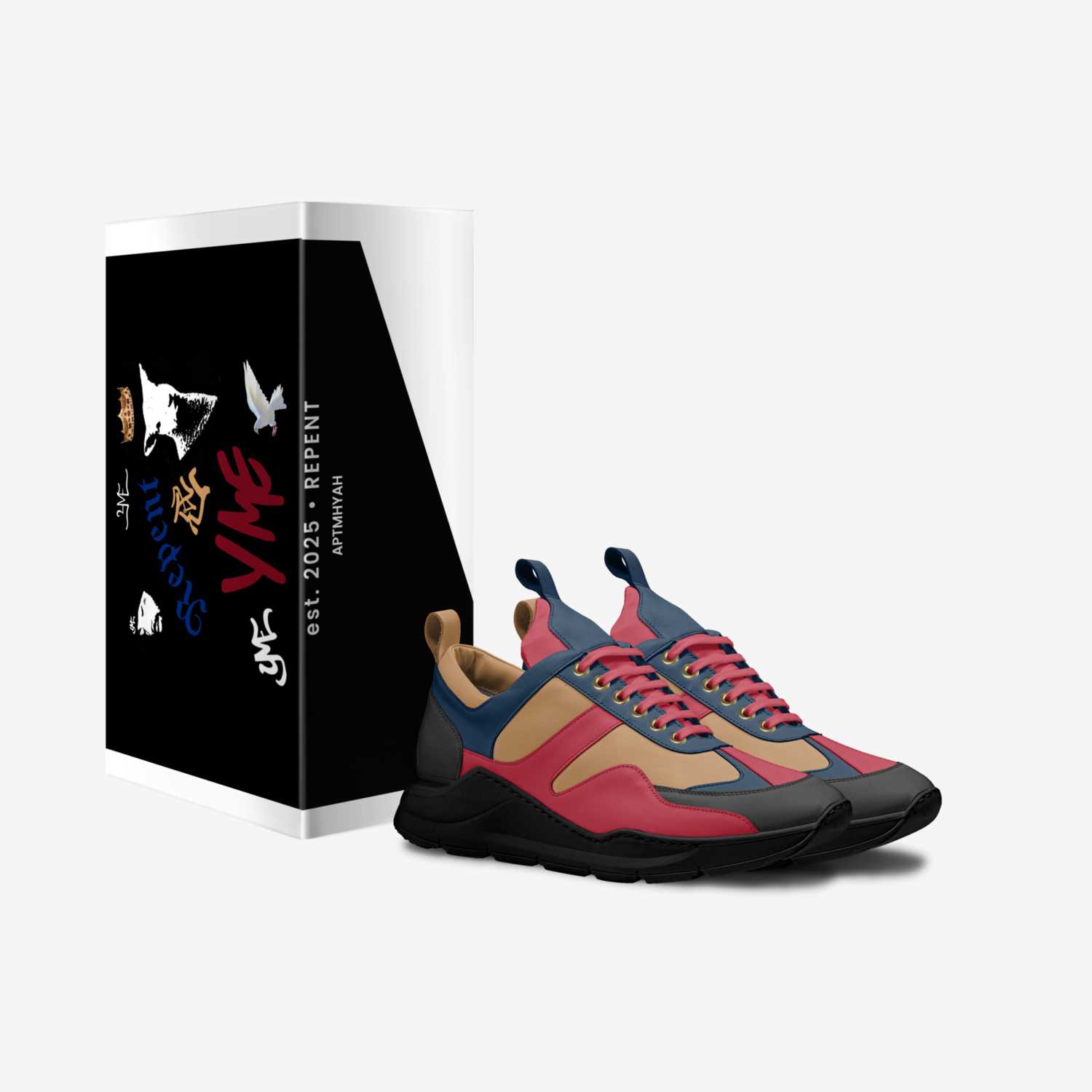 YME™️ tears custom made in Italy shoes by Rueben Pancham | Box view