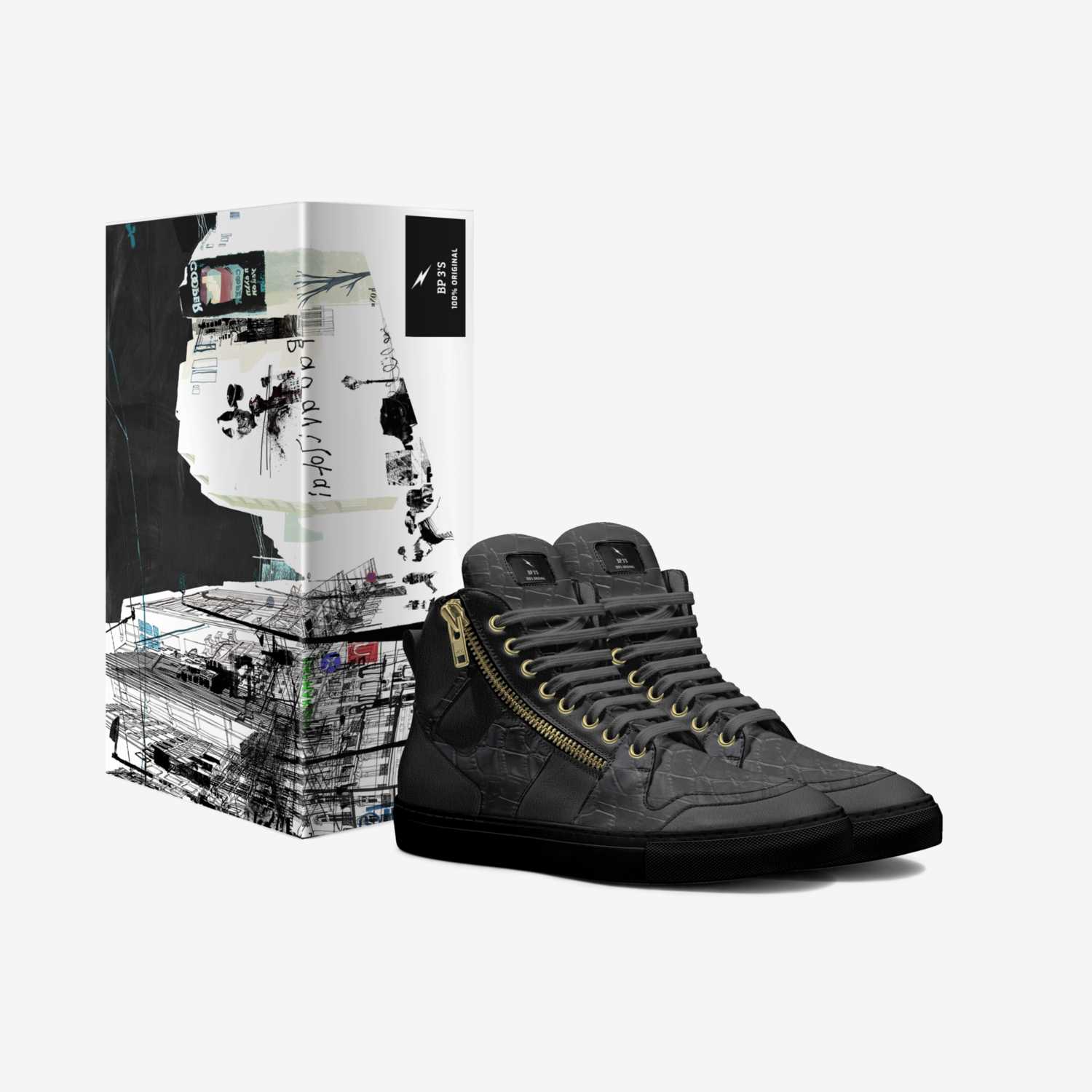 Blackpanters3s custom made in Italy shoes by Frankie Robinson | Box view