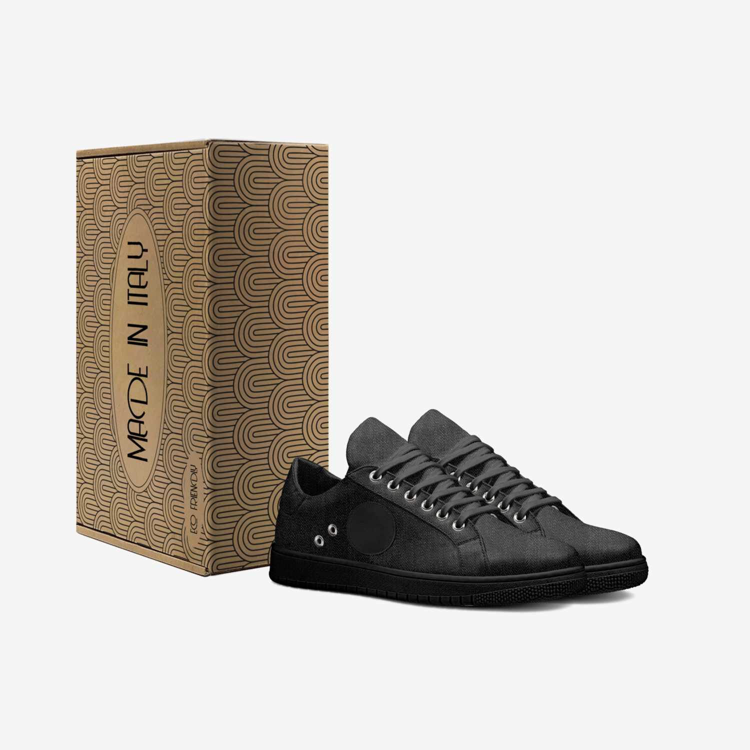 concrete lion custom made in Italy shoes by Rodney R. | Box view