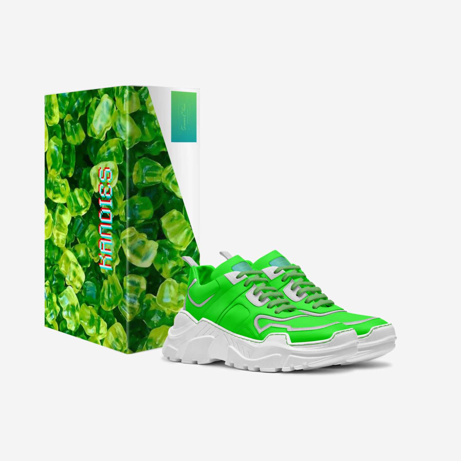 KANDIES (GREEN) custom made in Italy shoes by Gianna Morrison | Box view