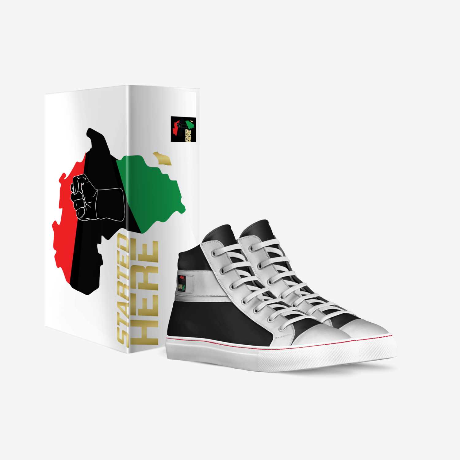 Started Here custom made in Italy shoes by Da Shawn Walker | Box view