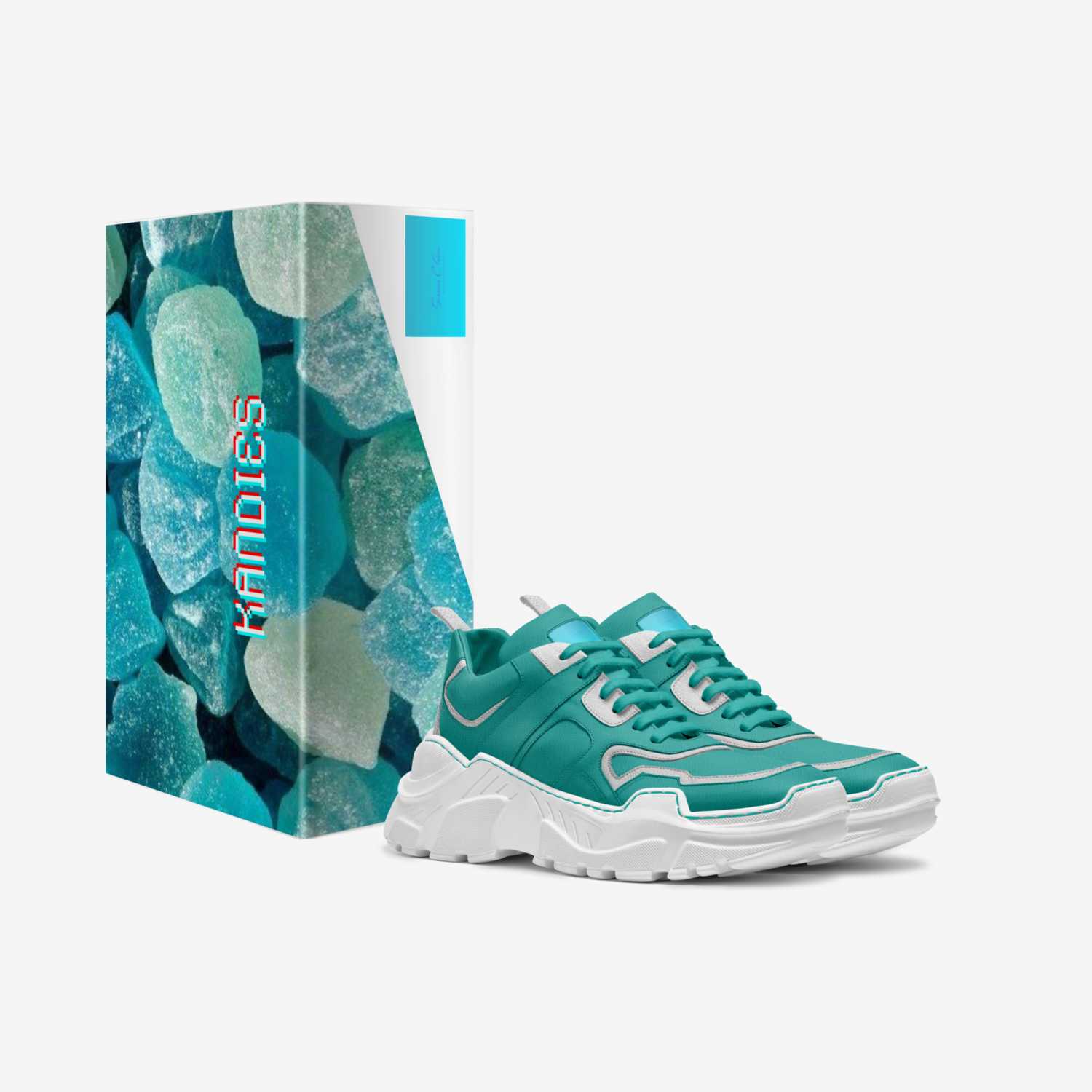 KANDIES (AQUA) custom made in Italy shoes by Gianna Morrison | Box view