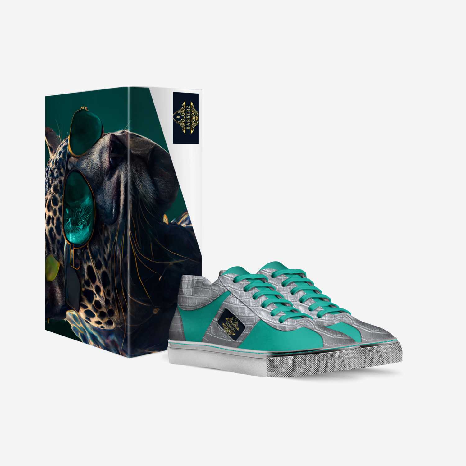 BarkerzTurq custom made in Italy shoes by Tiffany Barker | Box view
