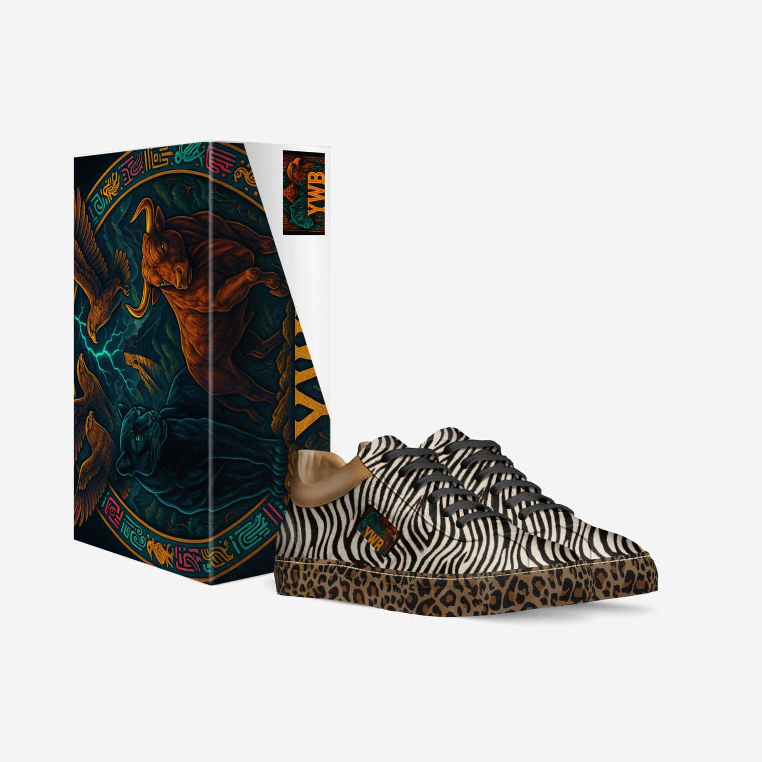 Yungwildbrave  custom made in Italy shoes by Treshawn Phillips | Box view