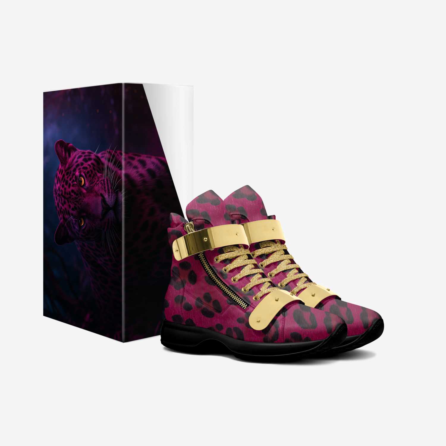 FUCHSIA CYBORGS custom made in Italy shoes by Curtis Robinson | Box view