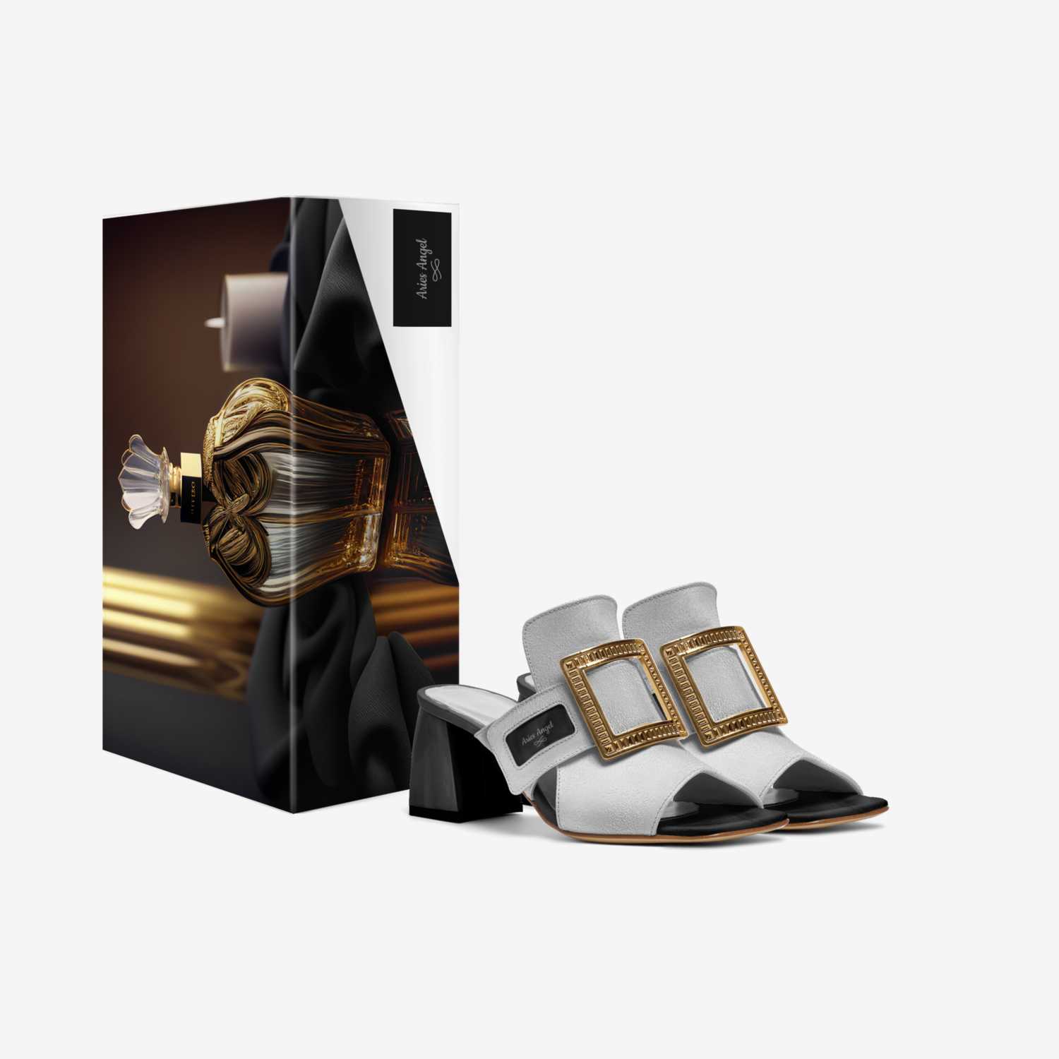 Aries Angel custom made in Italy shoes by Lois Kasuboski | Box view