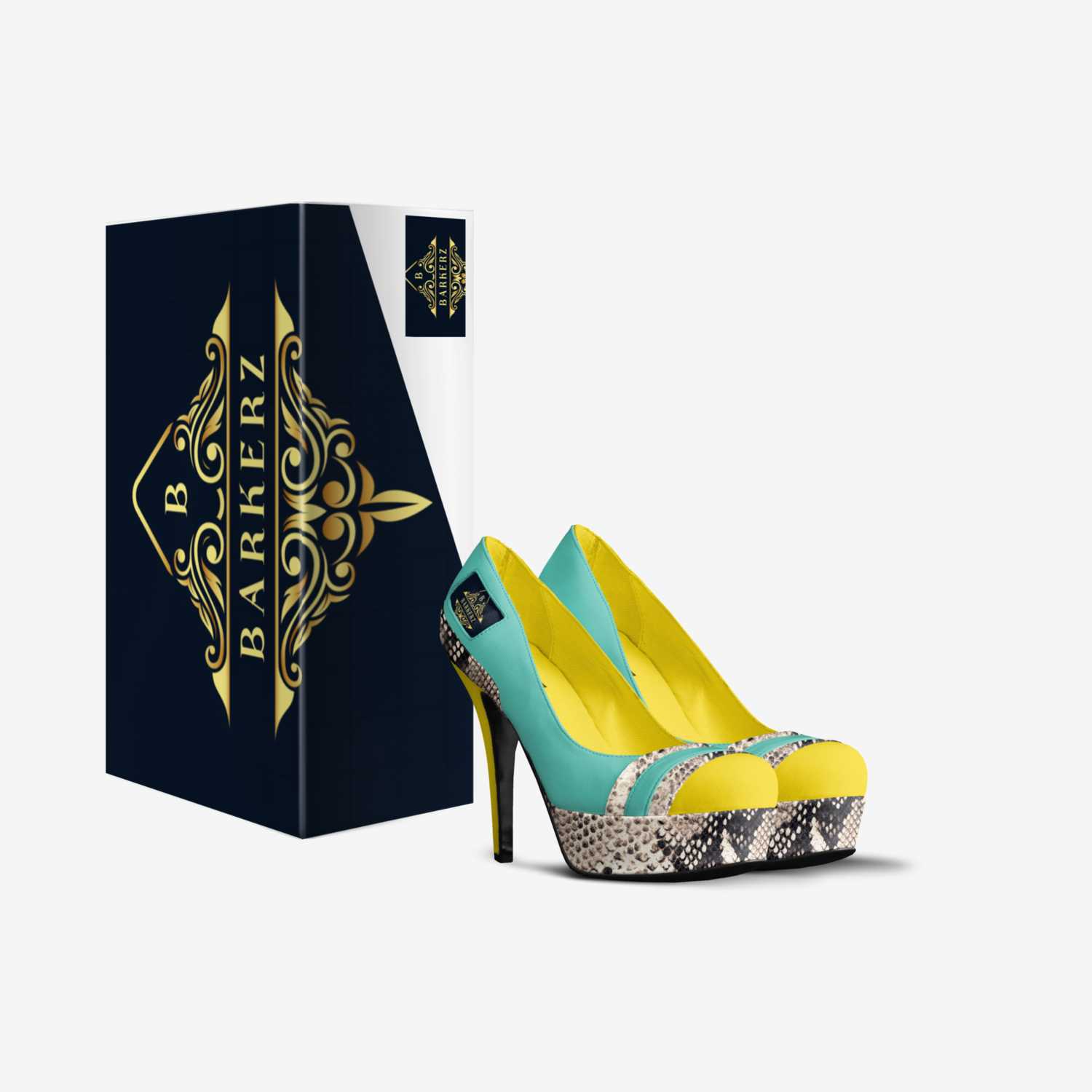 BarkerzPlatYelZe custom made in Italy shoes by Tiffany Barker | Box view