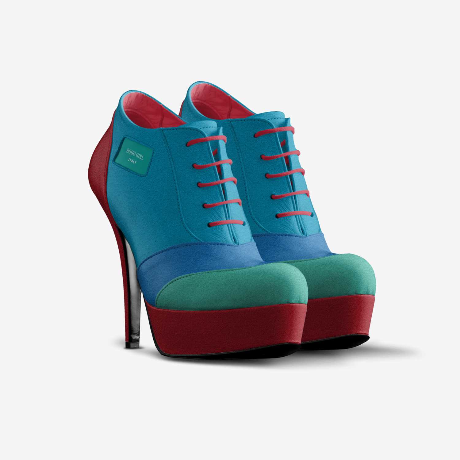 BOHO GIRL custom made in Italy shoes by Marijke Verkerk Design | Double view