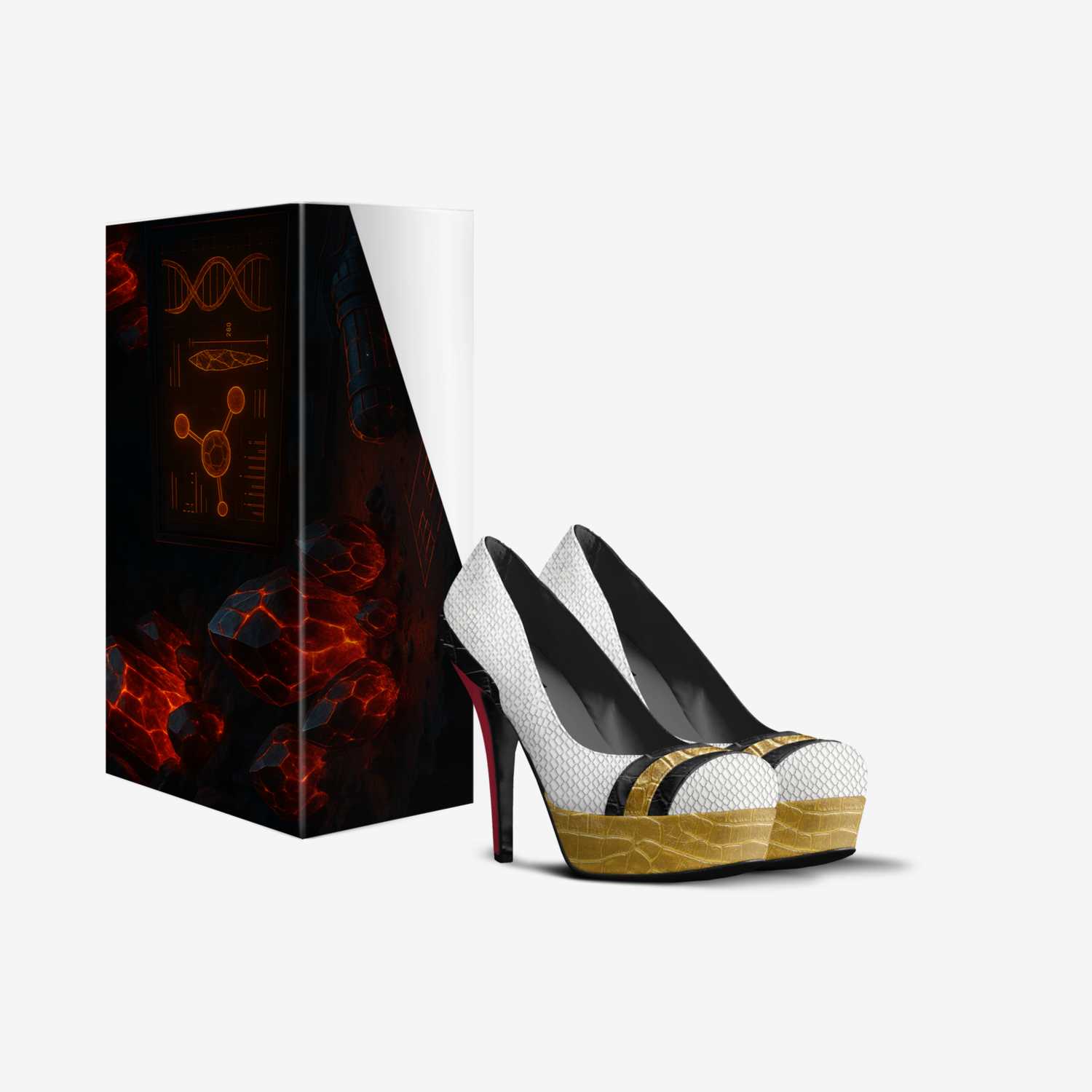 Obsidian Fluxx custom made in Italy shoes by Shanise Adoniah | Box view