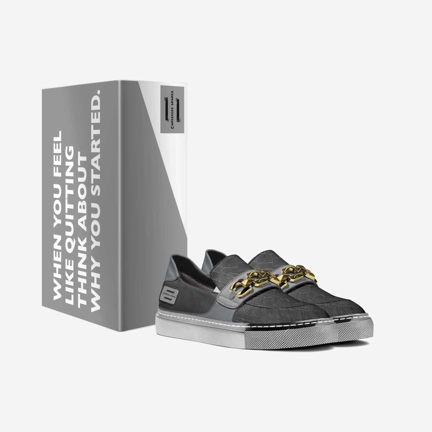 Christoff sparks custom made in Italy shoes by Kendell Bowens | Box view