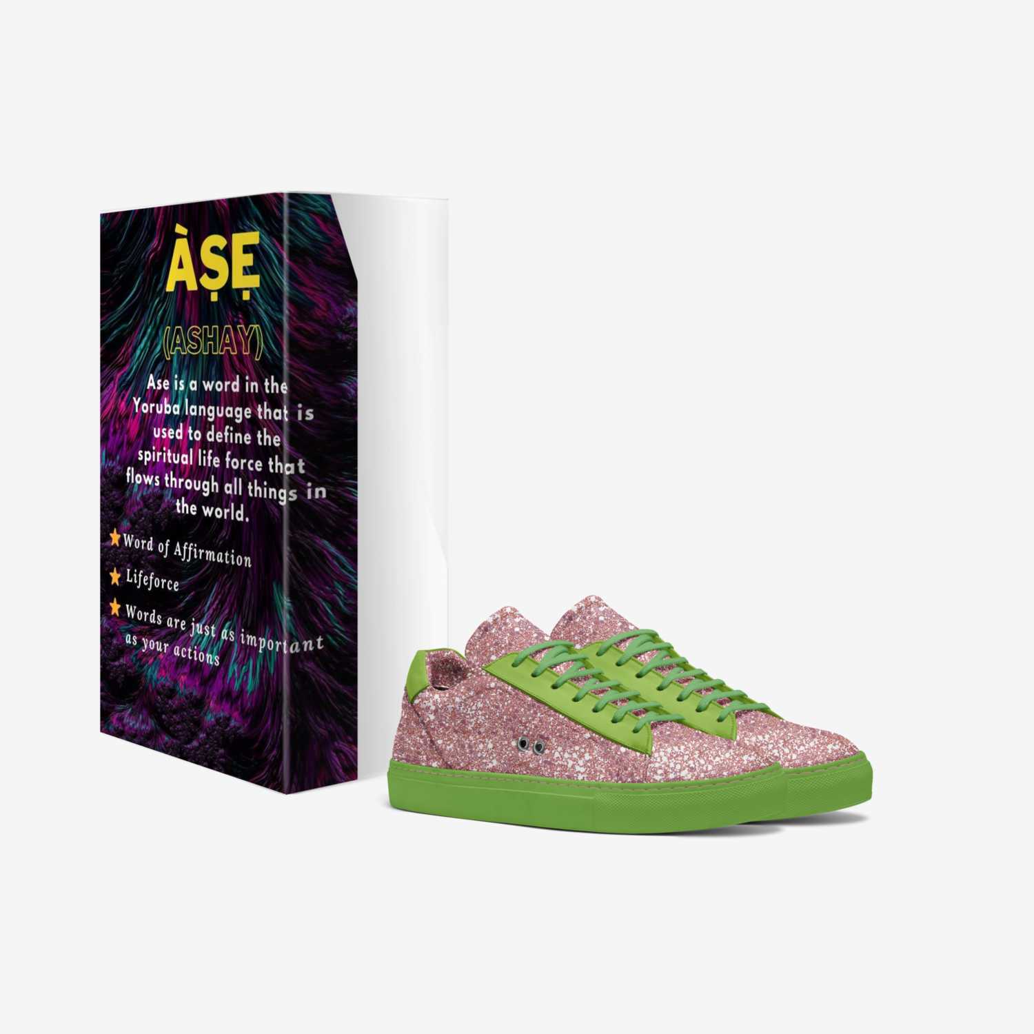 Pink and Green custom made in Italy shoes by Tim Karim Sr. | Box view