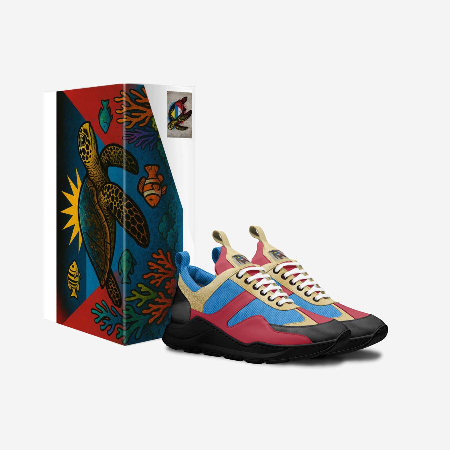 Hawksbill Turtle  custom made in Italy shoes by Rakeem David Hughes | Box view