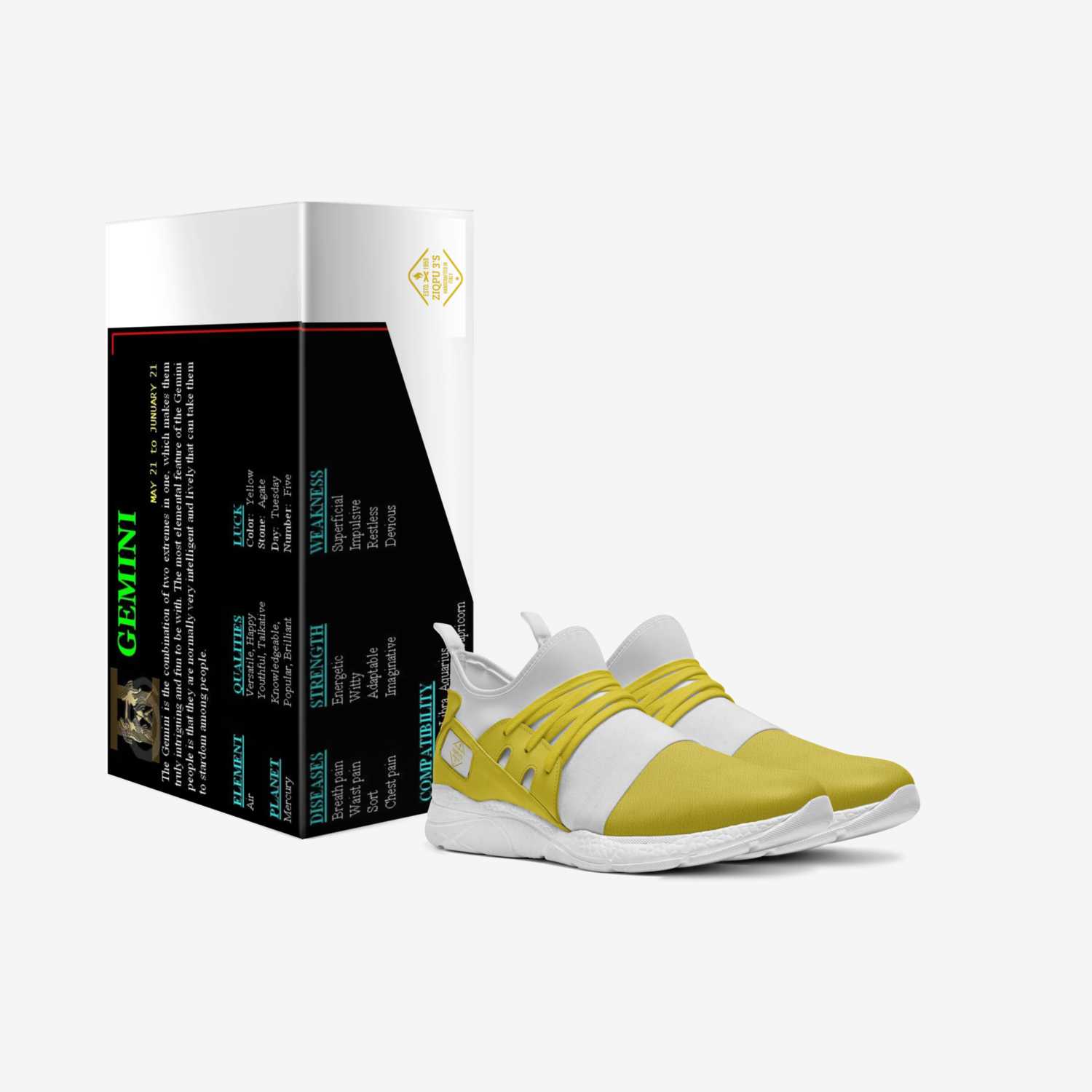 ZIQPU 3's custom made in Italy shoes by Terrell Foster | Box view