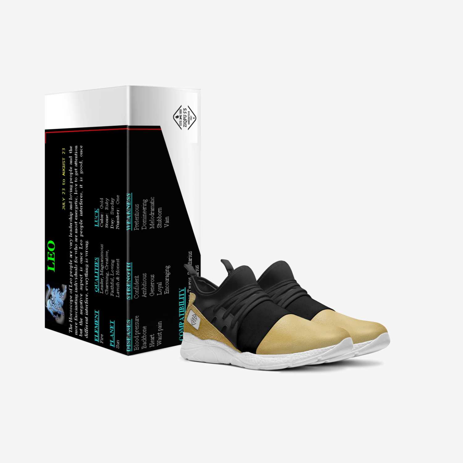 ZIQPU 5's custom made in Italy shoes by Terrell Foster | Box view