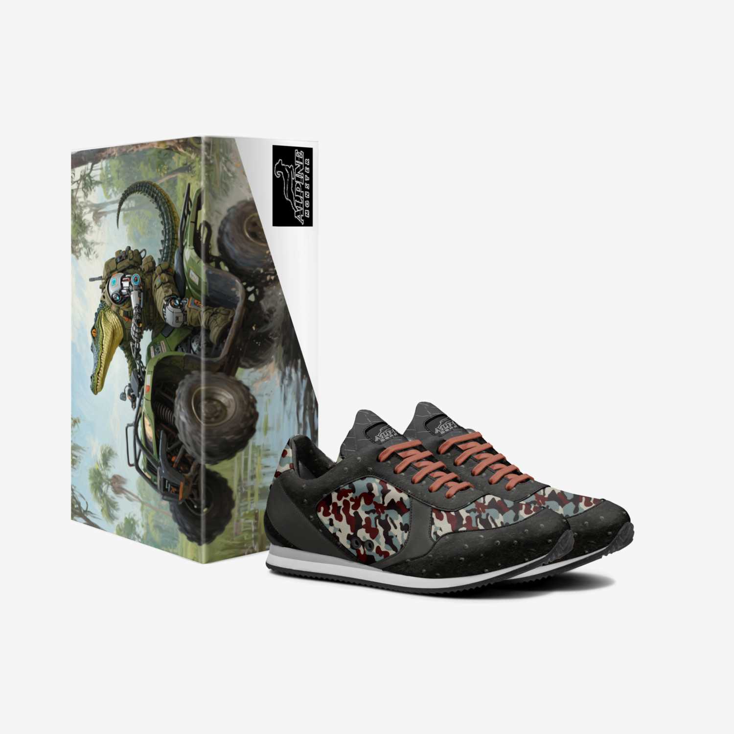 Spec Ops Gators custom made in Italy shoes by Rollins Ashbury | Box view