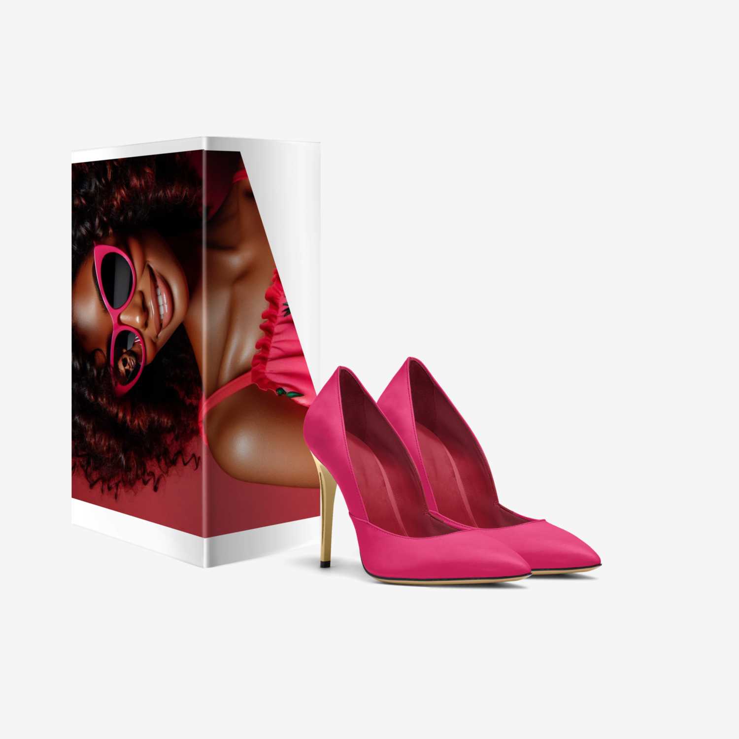 Strawberry letter custom made in Italy shoes by Rauh Karim | Box view