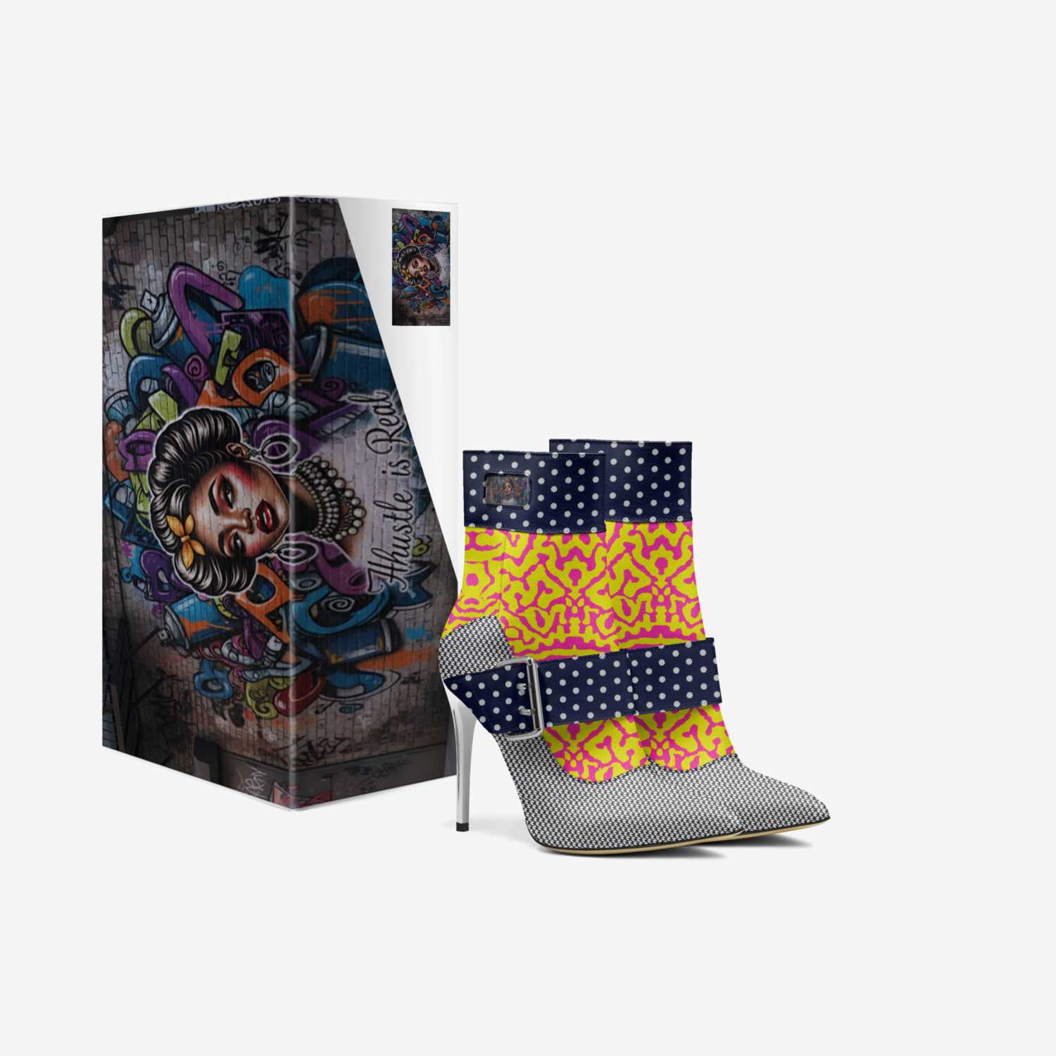 GrafittiBliss custom made in Italy shoes by Desiree Sims | Box view