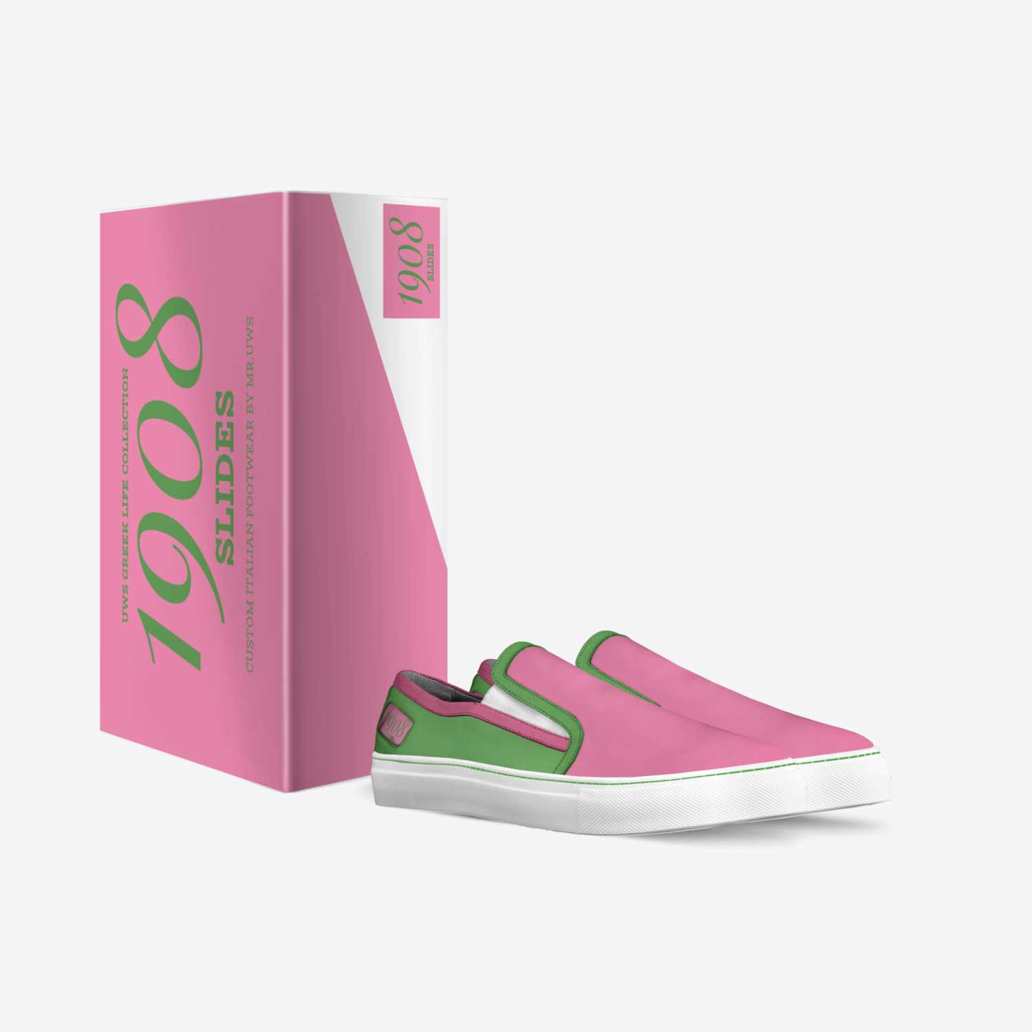 1908 Slides custom made in Italy shoes by Urbanwallstreet Earl | Box view