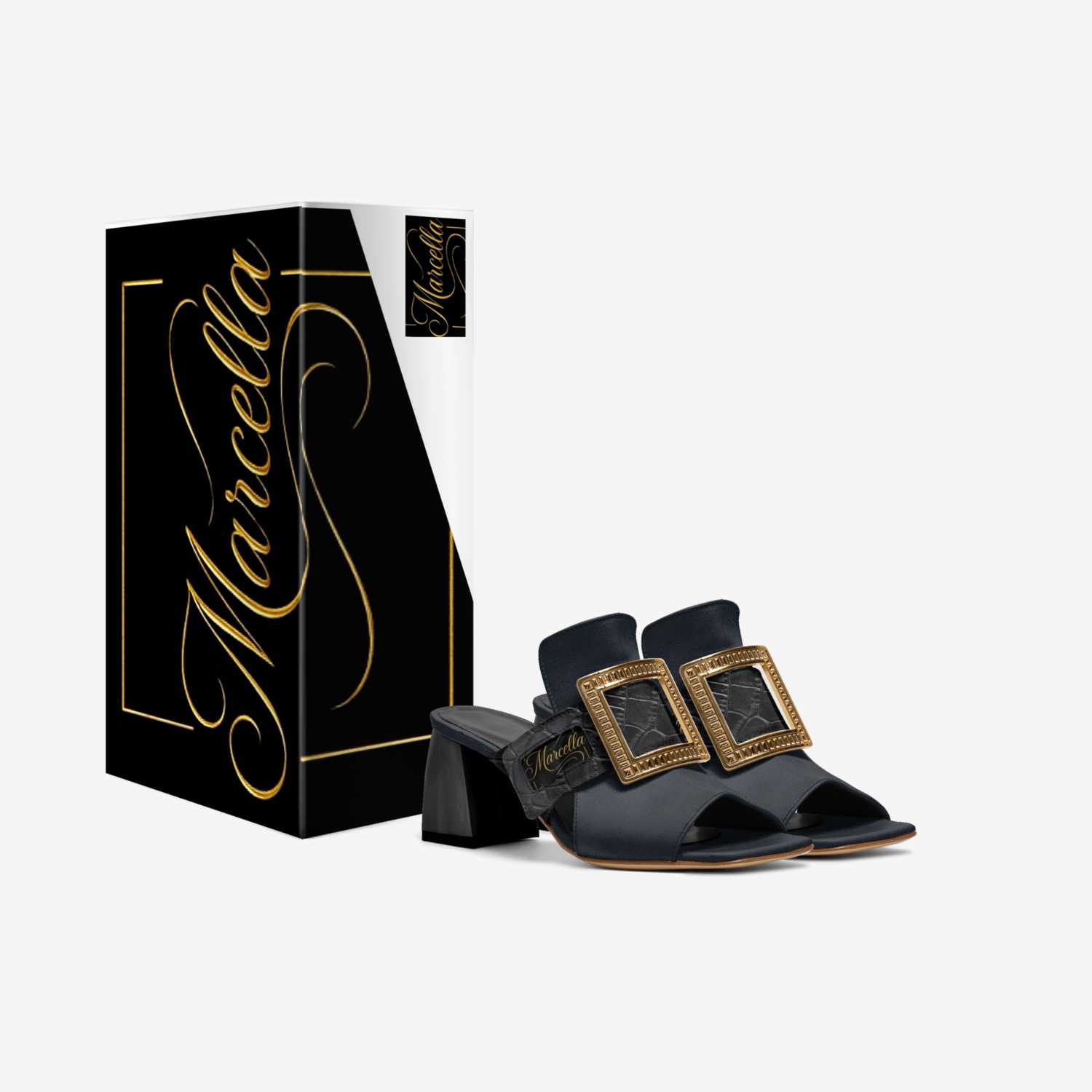 Noir Essence custom made in Italy shoes by Tasha Teresa | Box view
