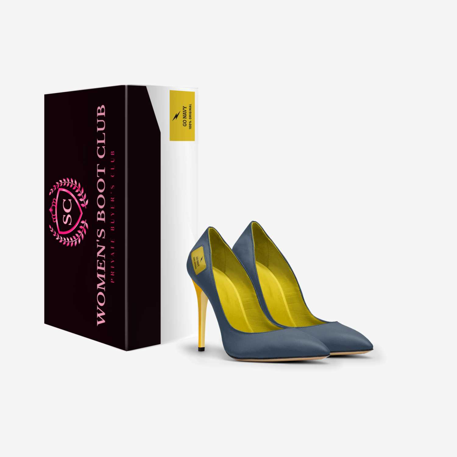 GO NAVY custom made in Italy shoes by David Kornhauser | Box view