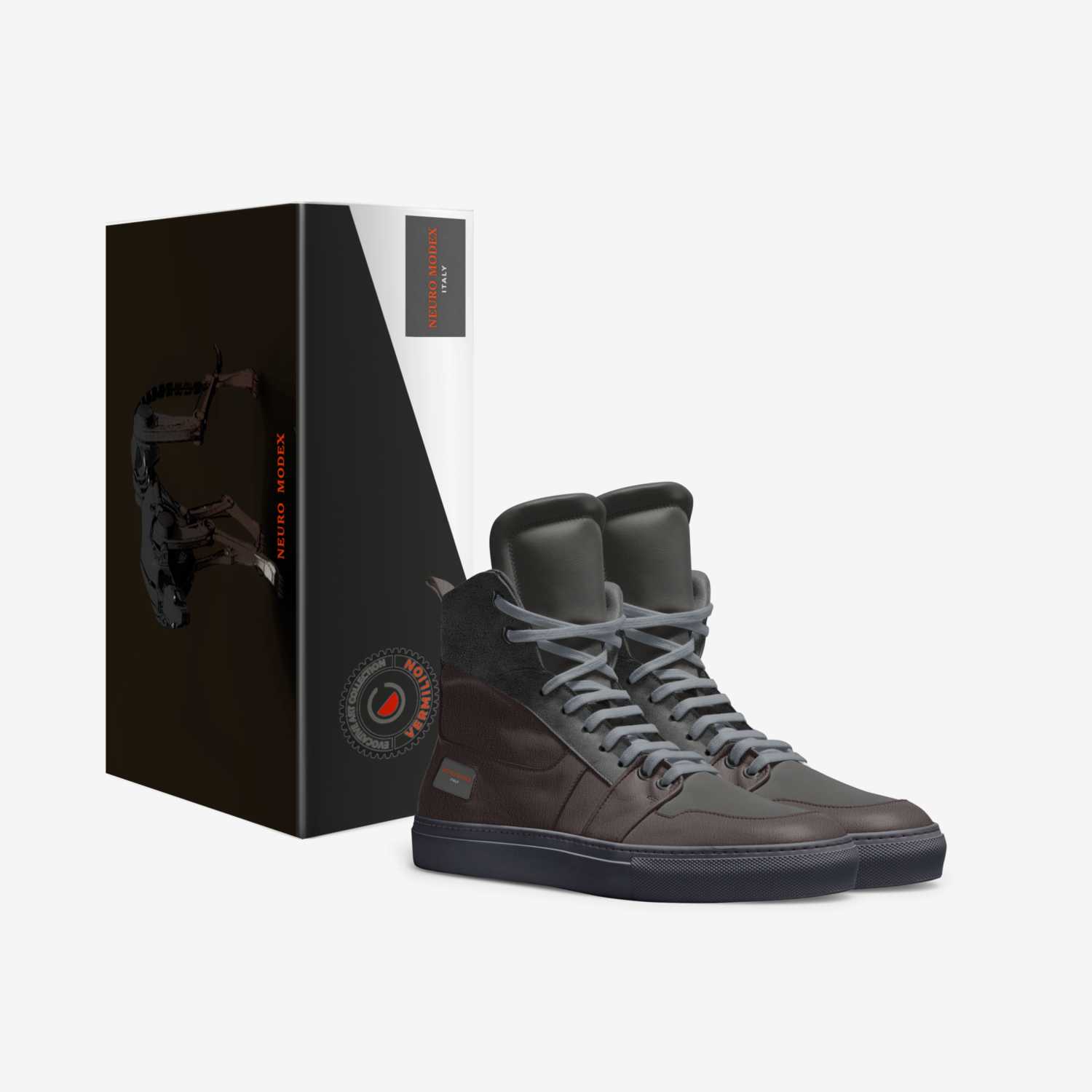 NEURO  MODEX   custom made in Italy shoes by Vermilion Evocative Art Collection | Box view