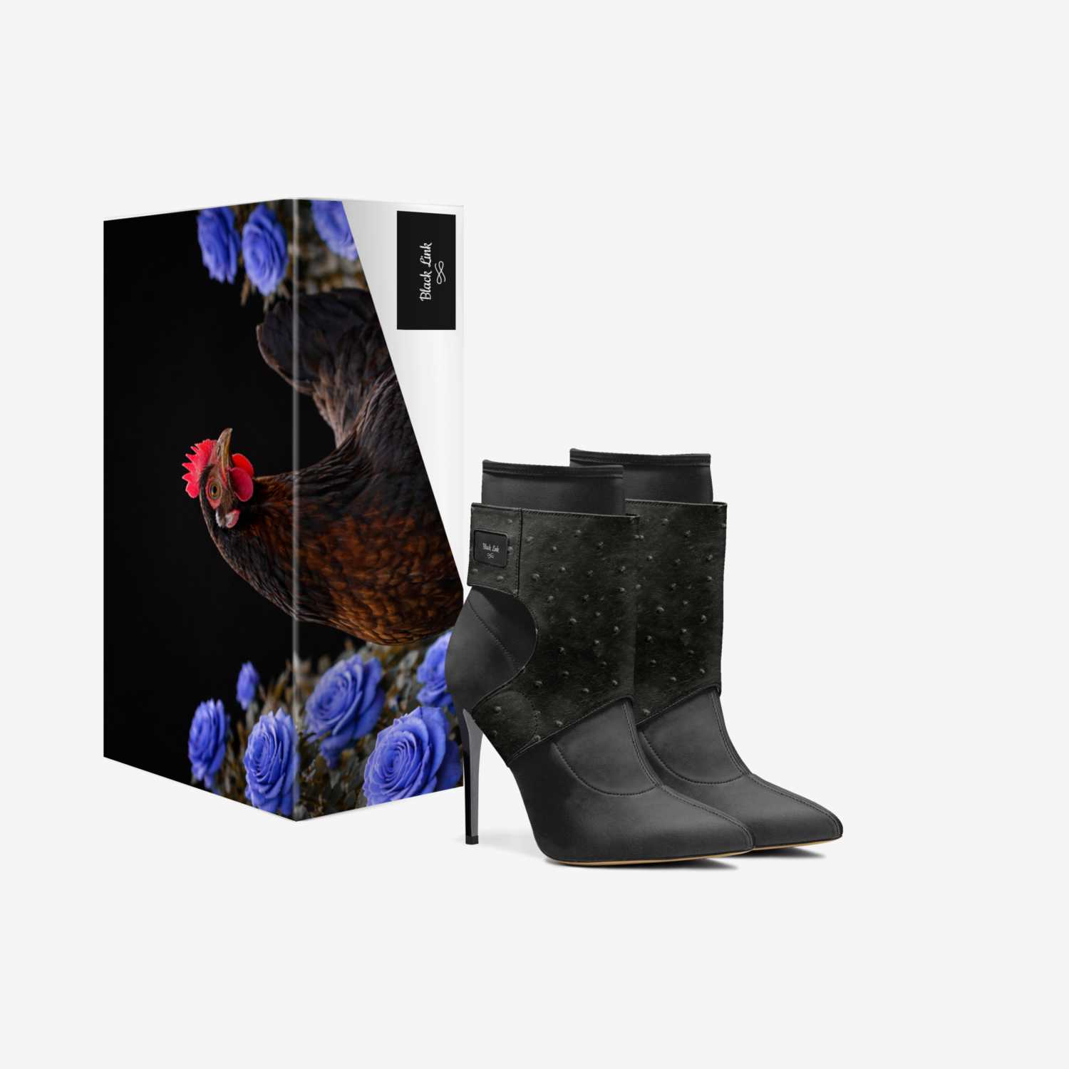 Black Link custom made in Italy shoes by Shamika Yolanda Pompey | Box view